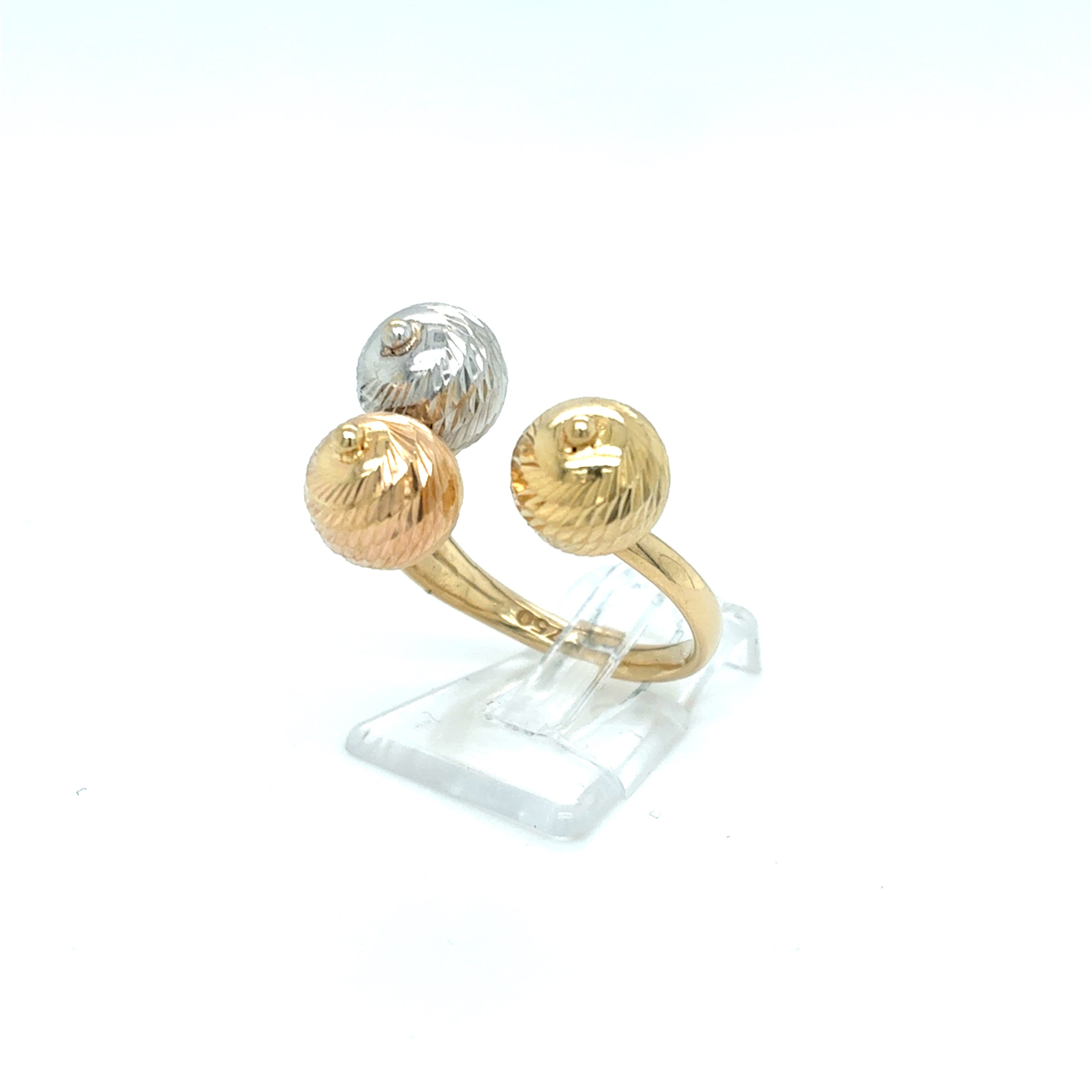 Ring Goldring 750/18 Karat Gelb/Weiß/Rotgold Gr.54