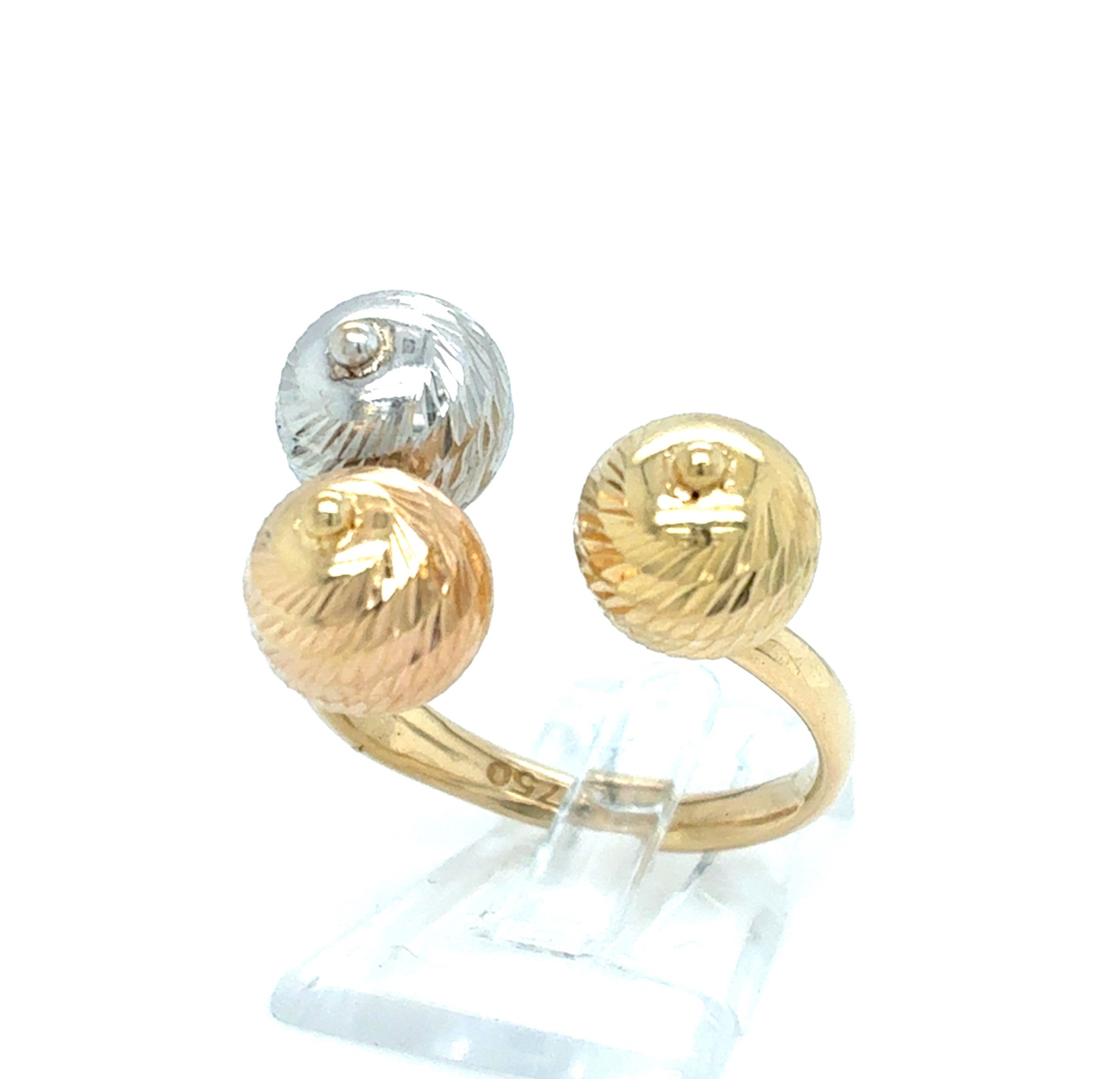 Ring Goldring 750/18 Karat Gelb/Weiß/Rotgold Gr.54
