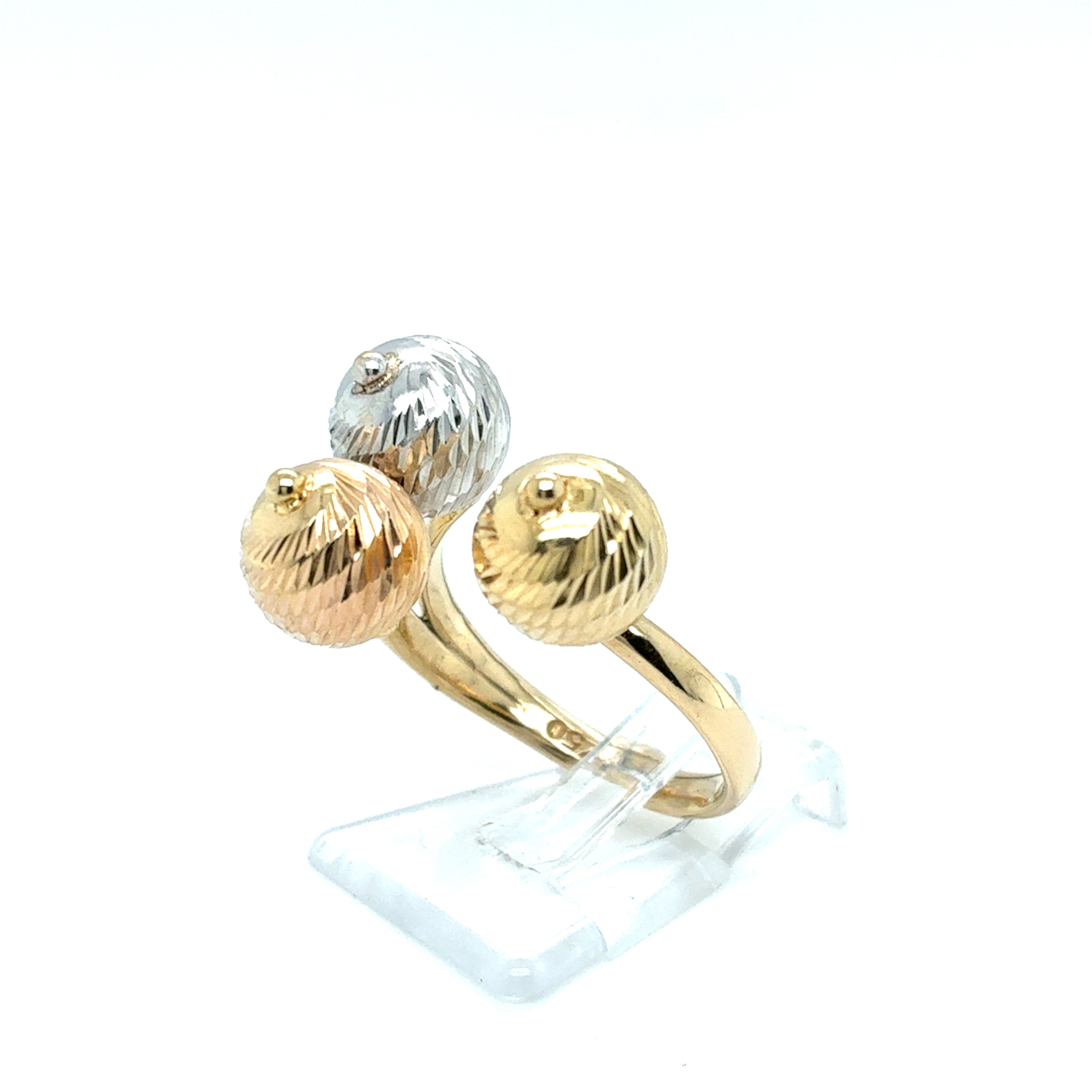 Ring Goldring 750/18 Karat Gelb/Weiß/Rotgold Gr.54