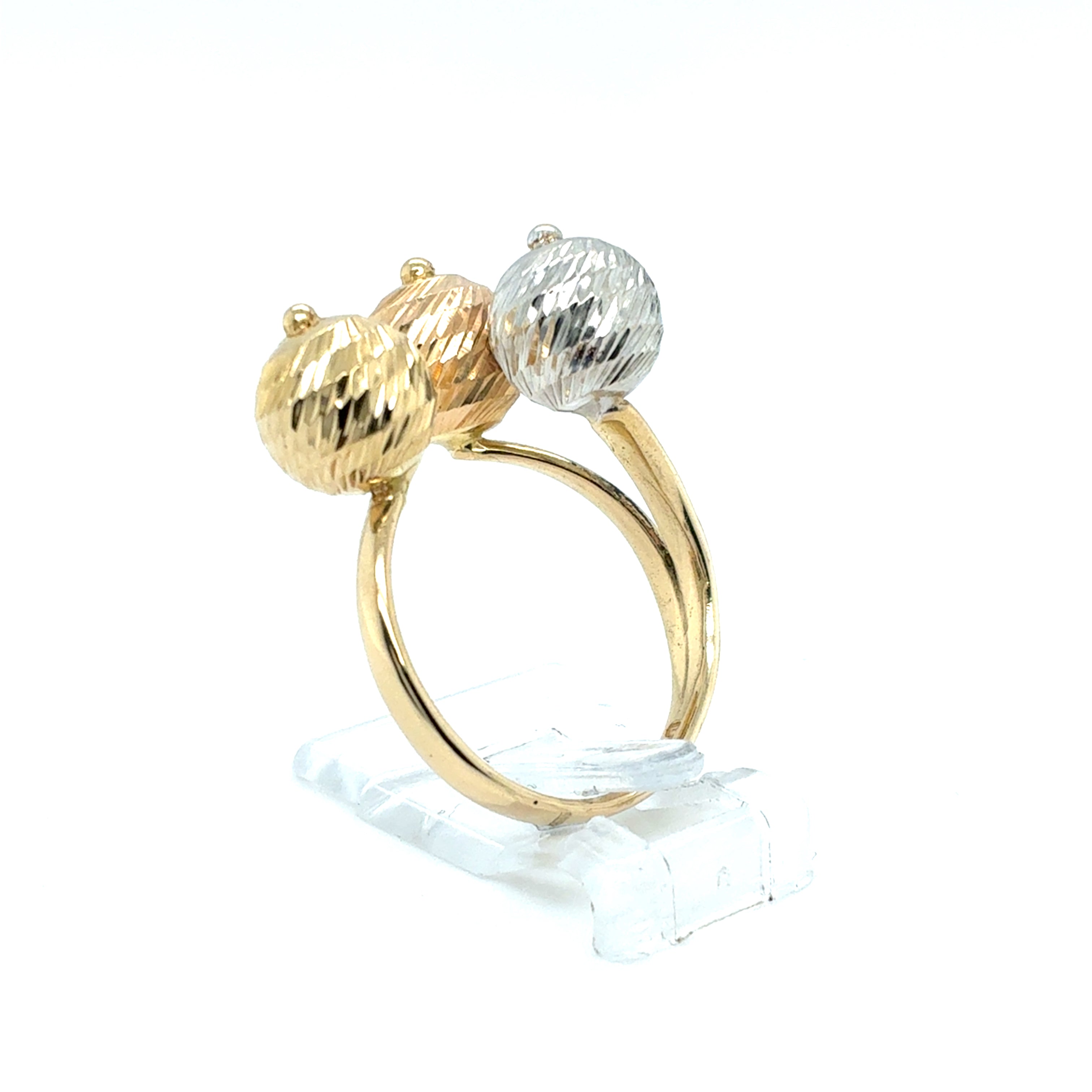 Ring Goldring 750/18 Karat Gelb/Weiß/Rotgold Gr.54