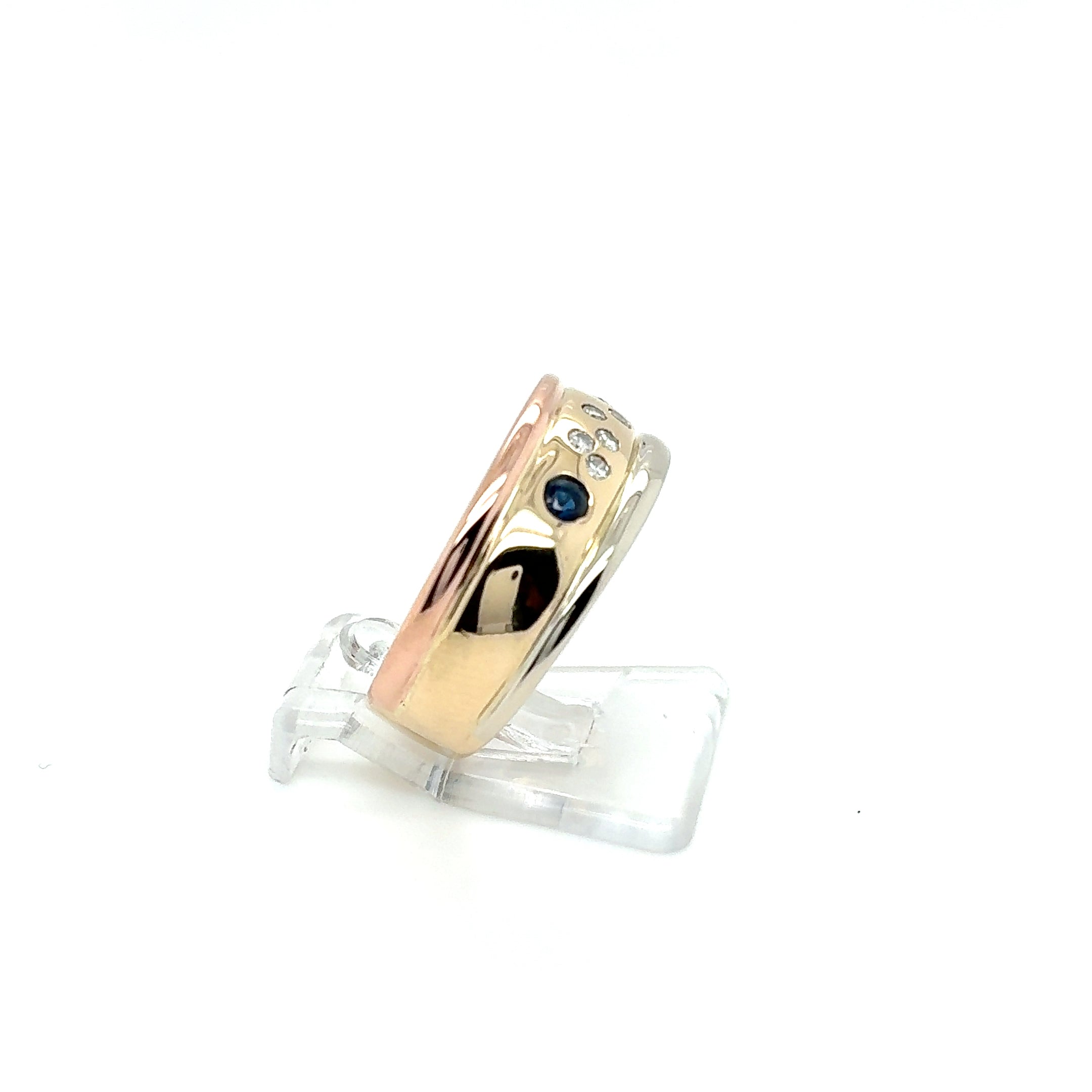 Ring Goldring 585/14 Karat Gelb/Weiß/Rotgold Gr.54