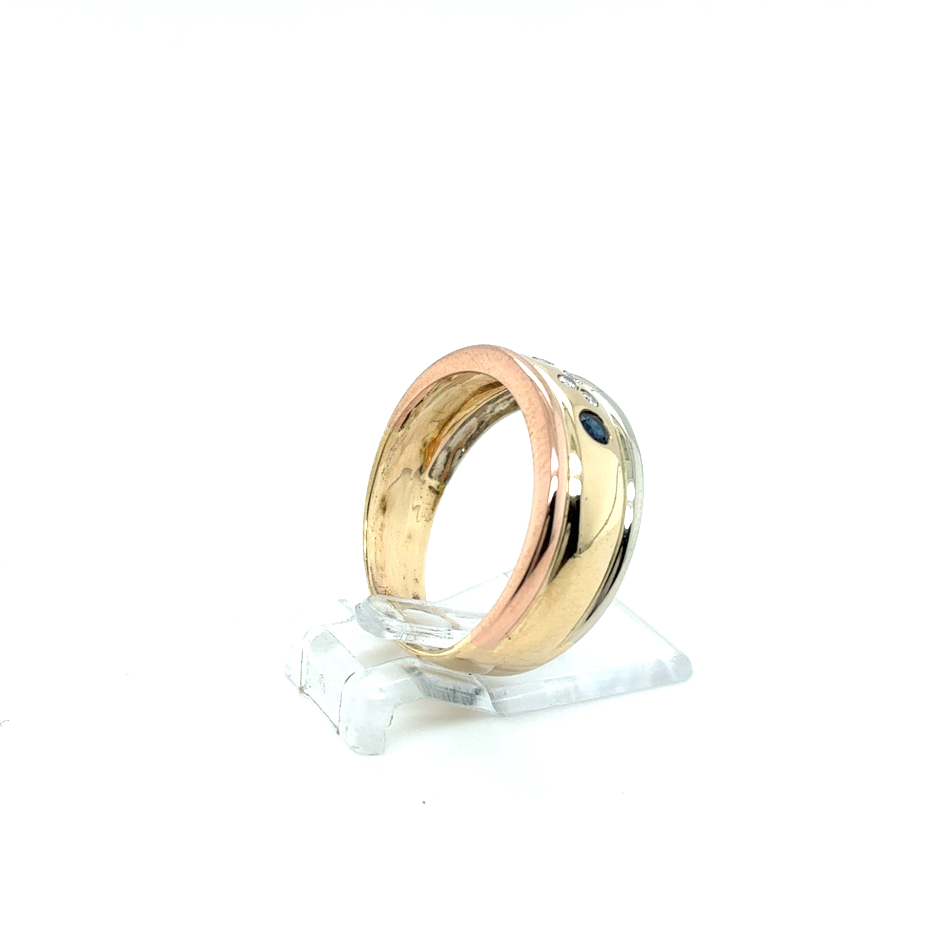 Ring Goldring 585/14 Karat Gelb/Weiß/Rotgold Gr.54