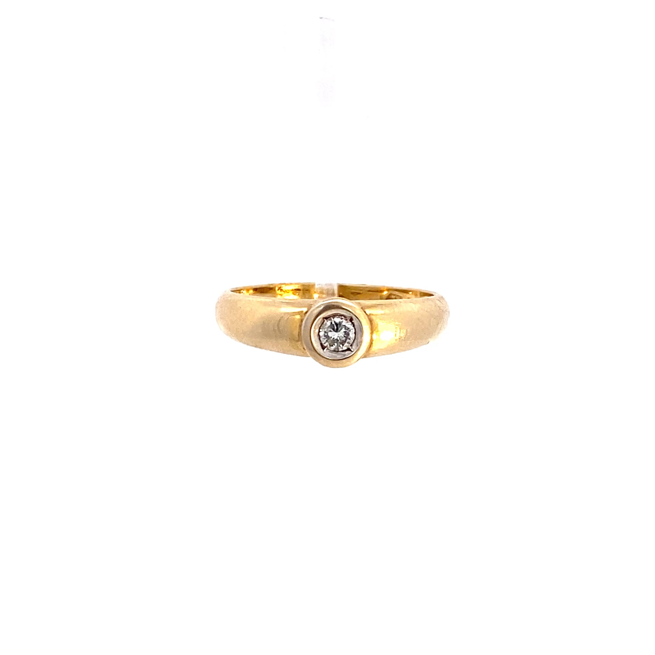 Brillantring ca. 0,18 ct Gelbgold 585 14 Karat