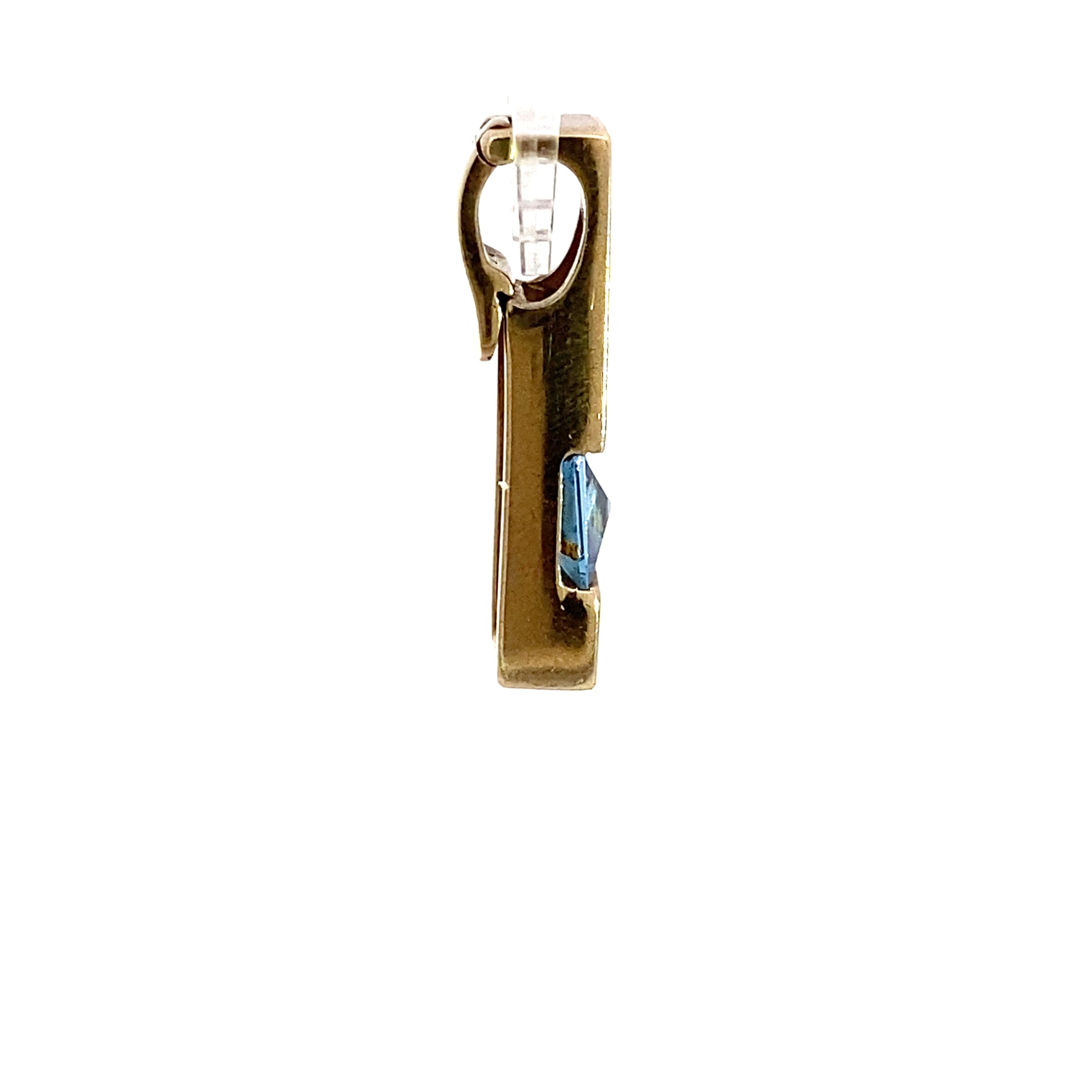 Schmuckanhänger 333 Gelbgold mit hellblauen Stein