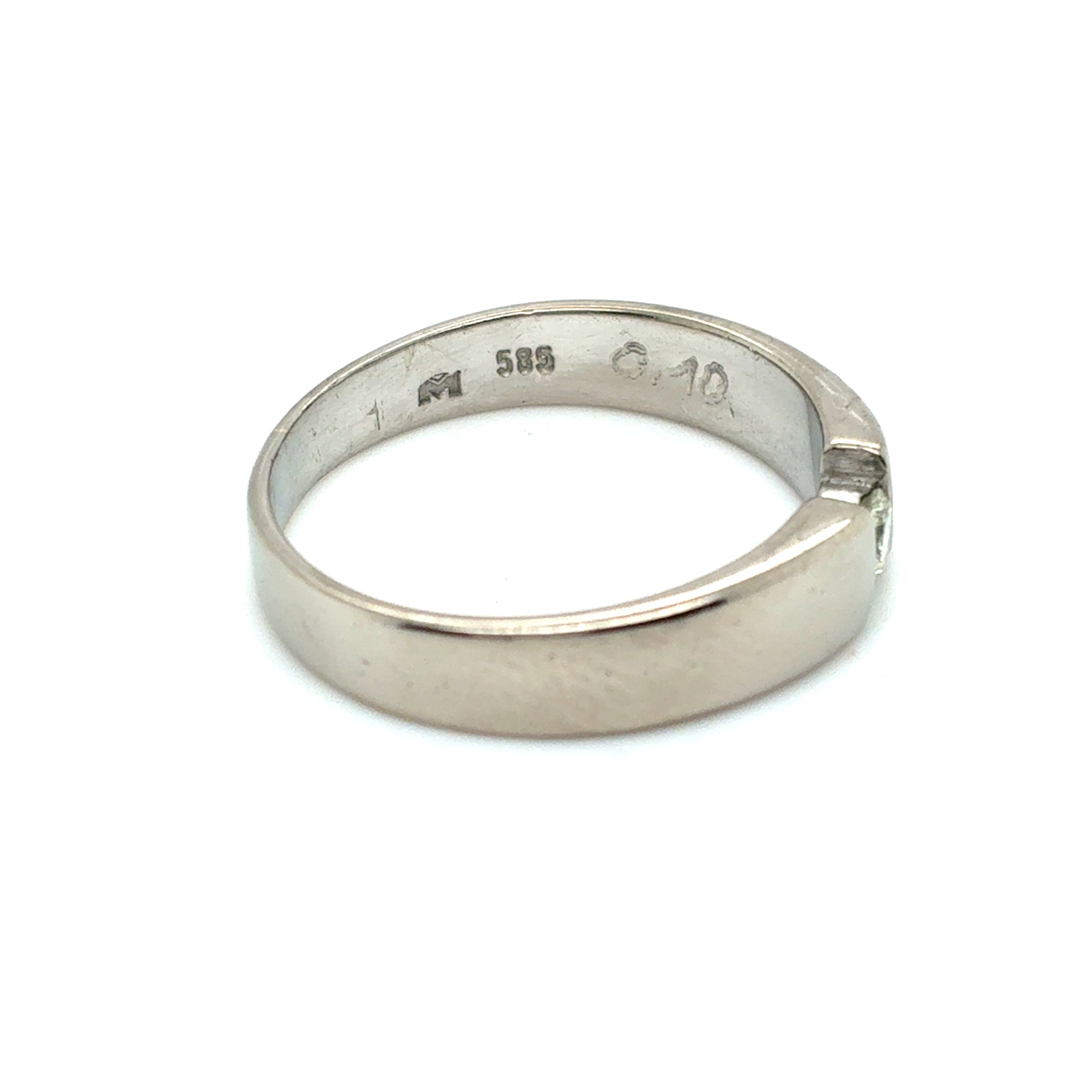 Ring Goldring Brillant 585/14 Karat Weißgold Gr.53