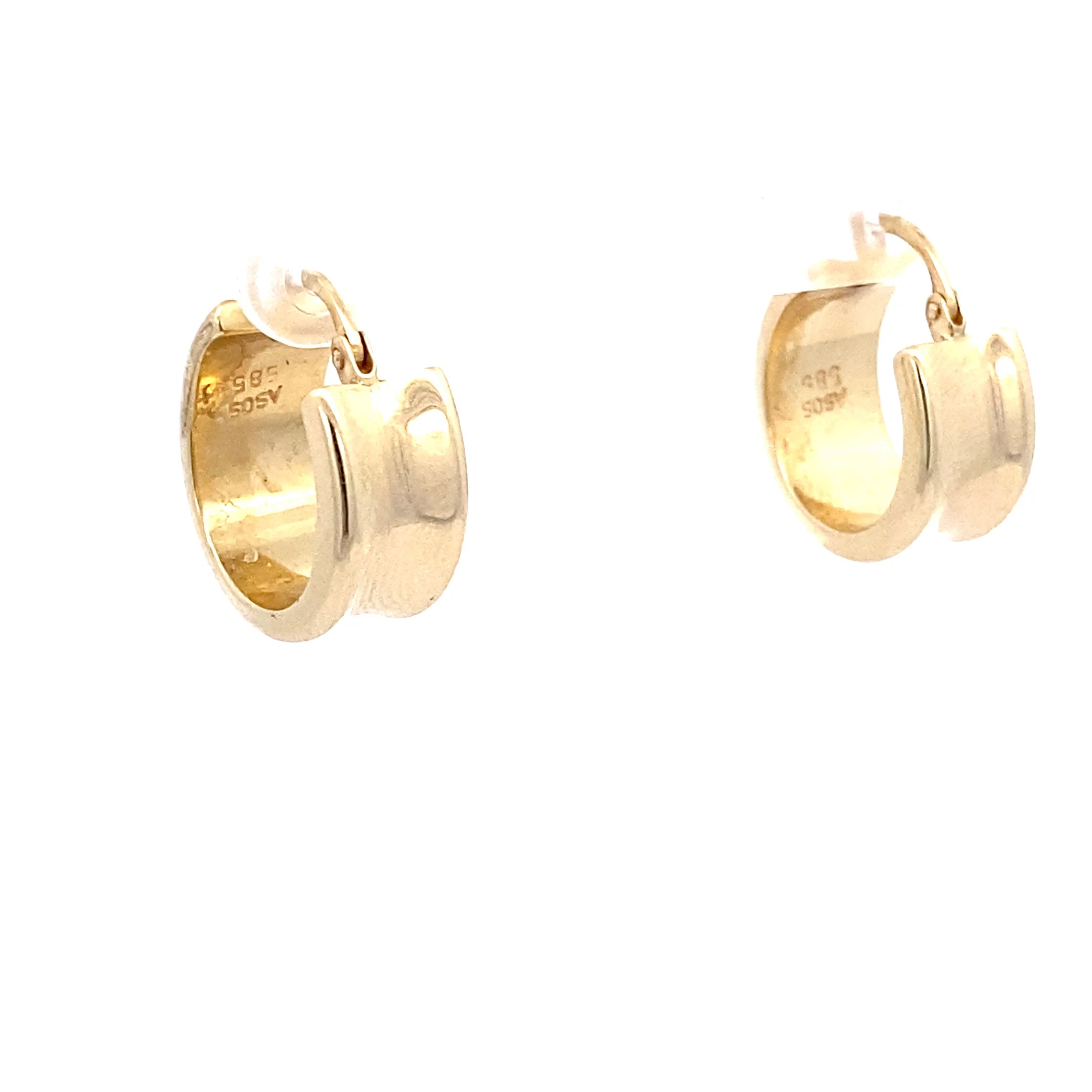 Gold Ohrringe 585/14kt Creolen Goldcreolen Goldschmuck Edel
