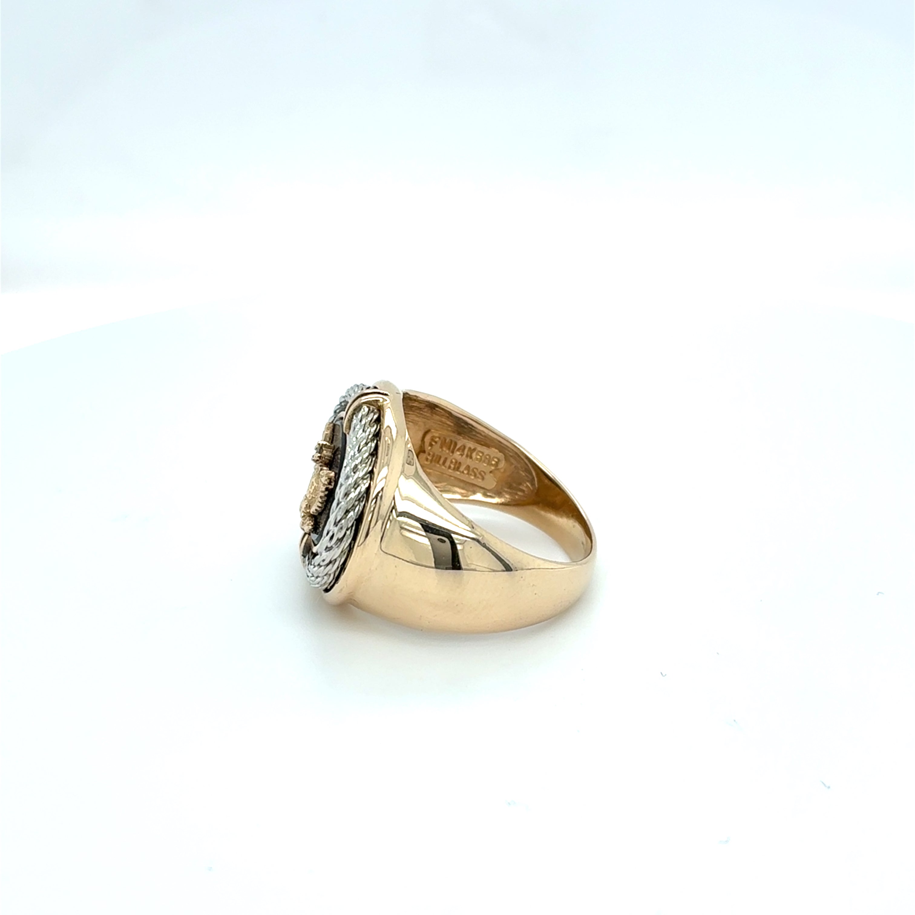 Ring Gelbgold Weißgold Brilliant 585/14 KT Gr.59