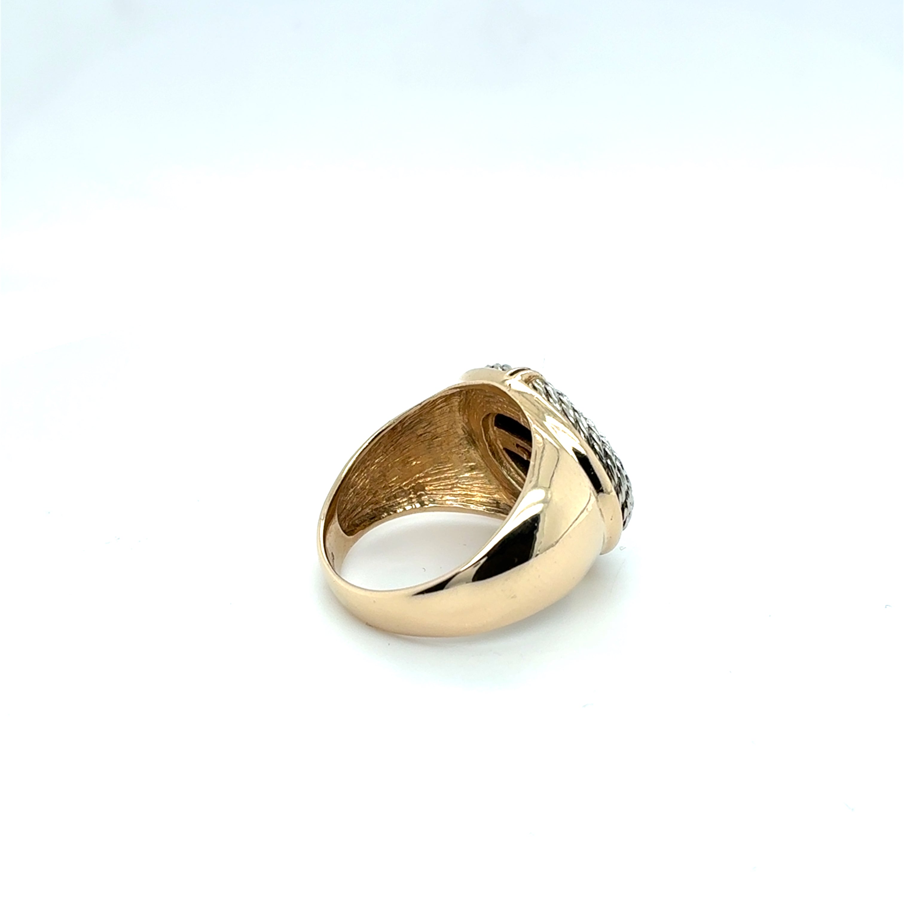 Ring Gelbgold Weißgold Brilliant 585/14 KT Gr.59