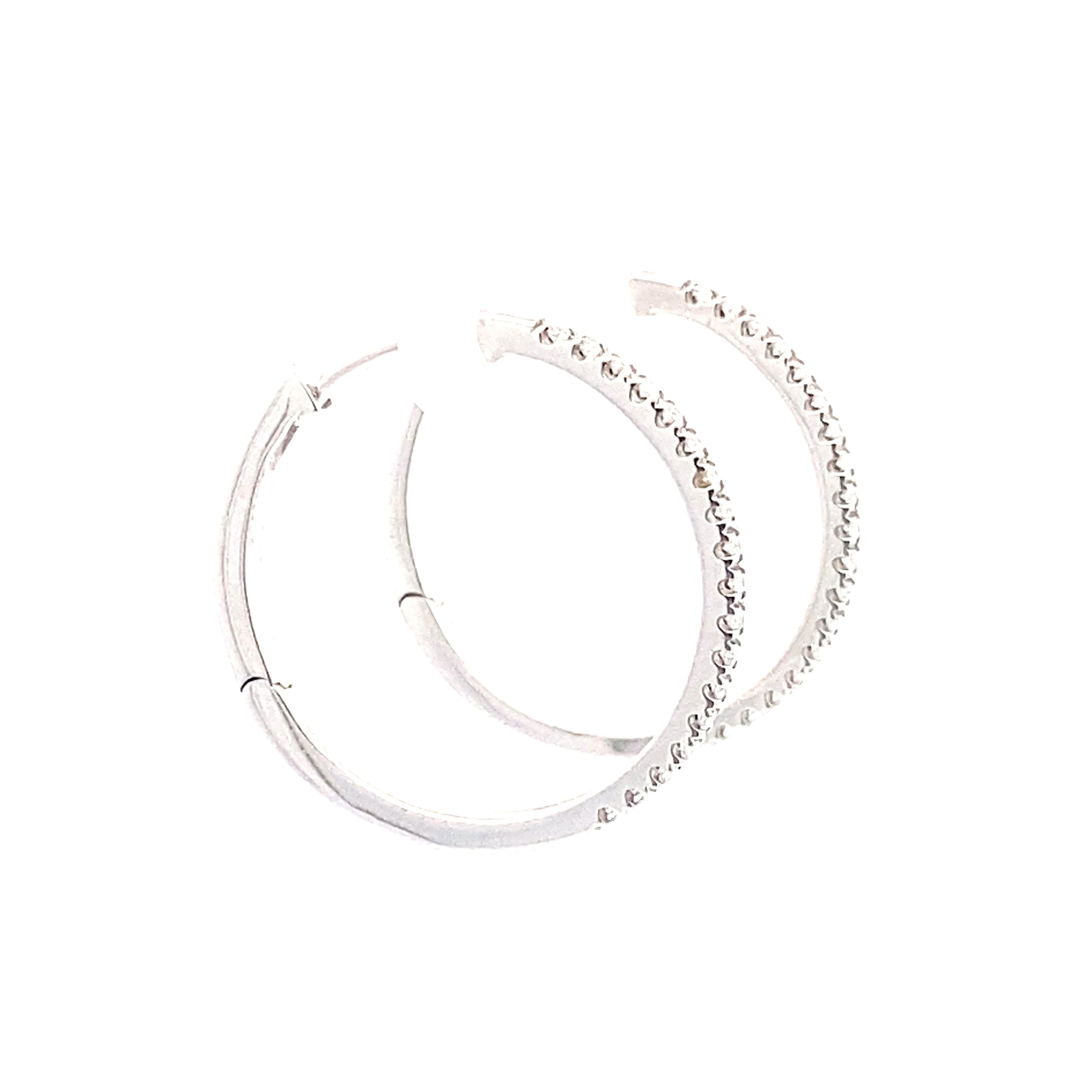 Creolen Weißgold mit Brillanten zusammen ca.0,10ct