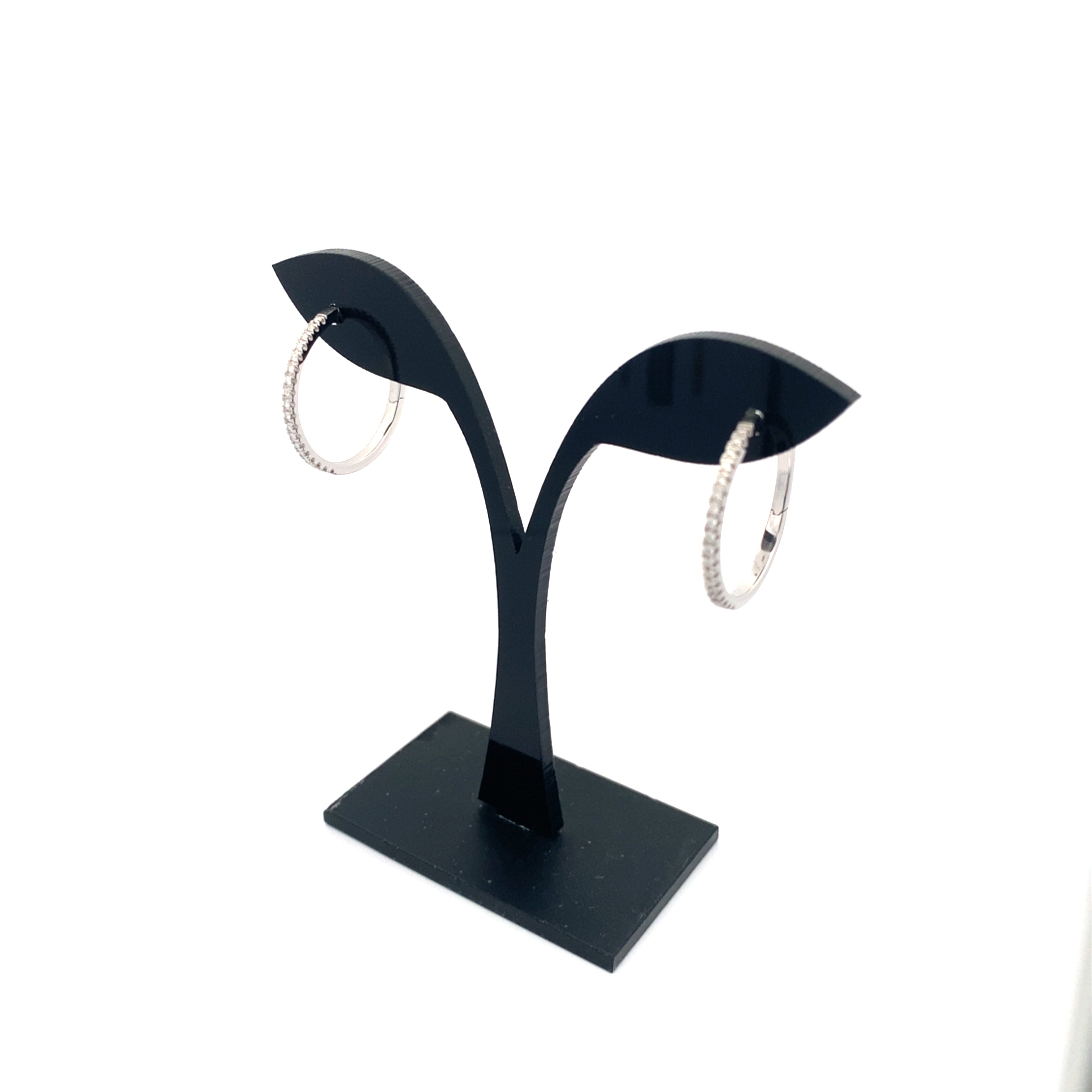 Creolen Weißgold mit Brillanten zusammen ca.0,10ct