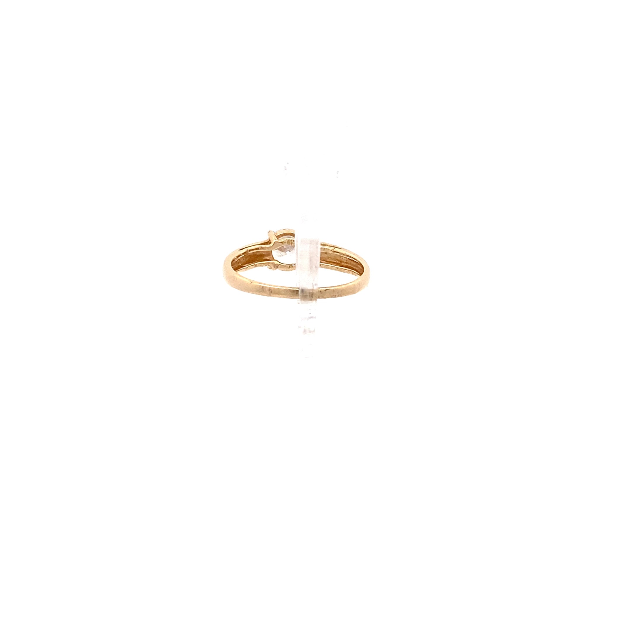 Zeitloser Damenring Gelbgold 585 mit farblosen Stein