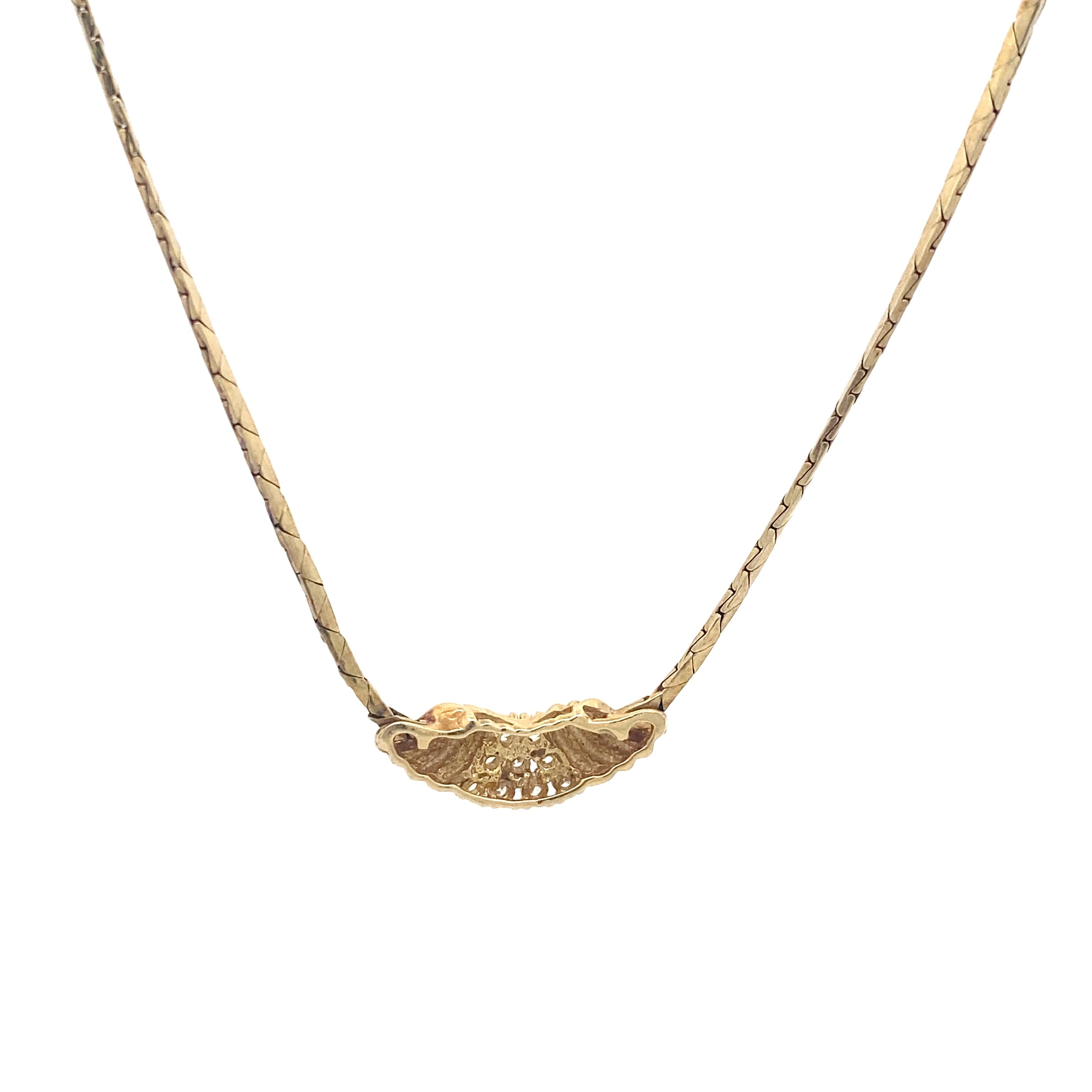 Collier Gelbgold 585 mit 9 Brillanten je ca.0,02 ct