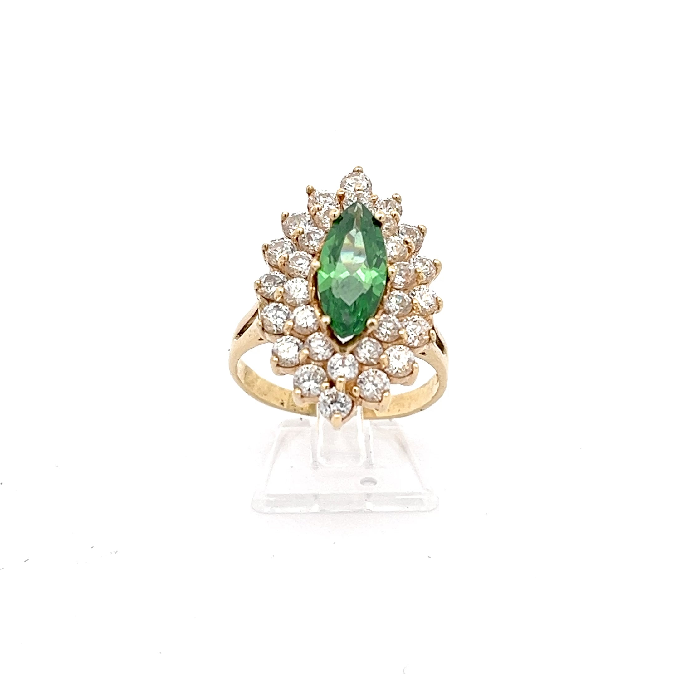 Ring Gelb Gold 585/14kt Gr. 58 Zirkonia