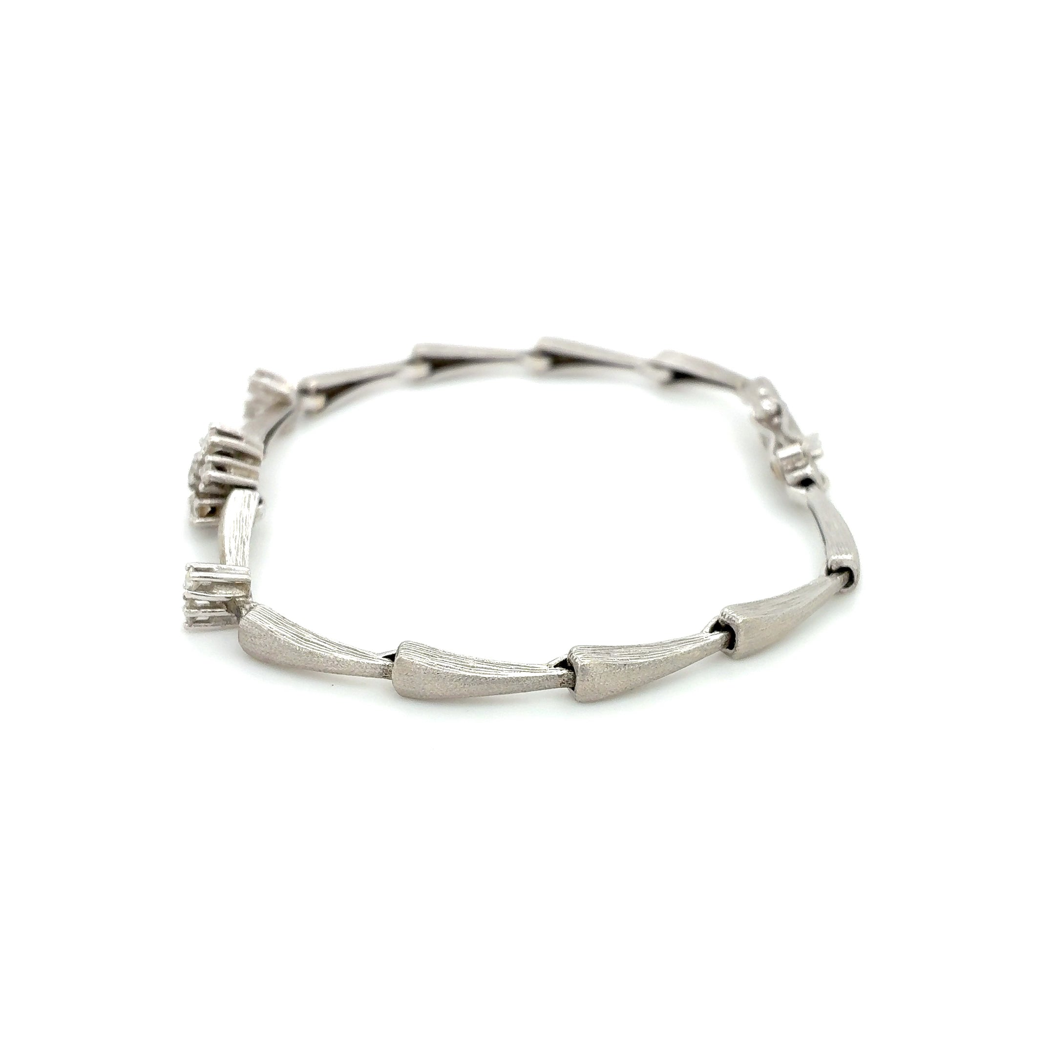 Armband Weißgold Brillanten 585 Gold 14kt L: 16,5cm