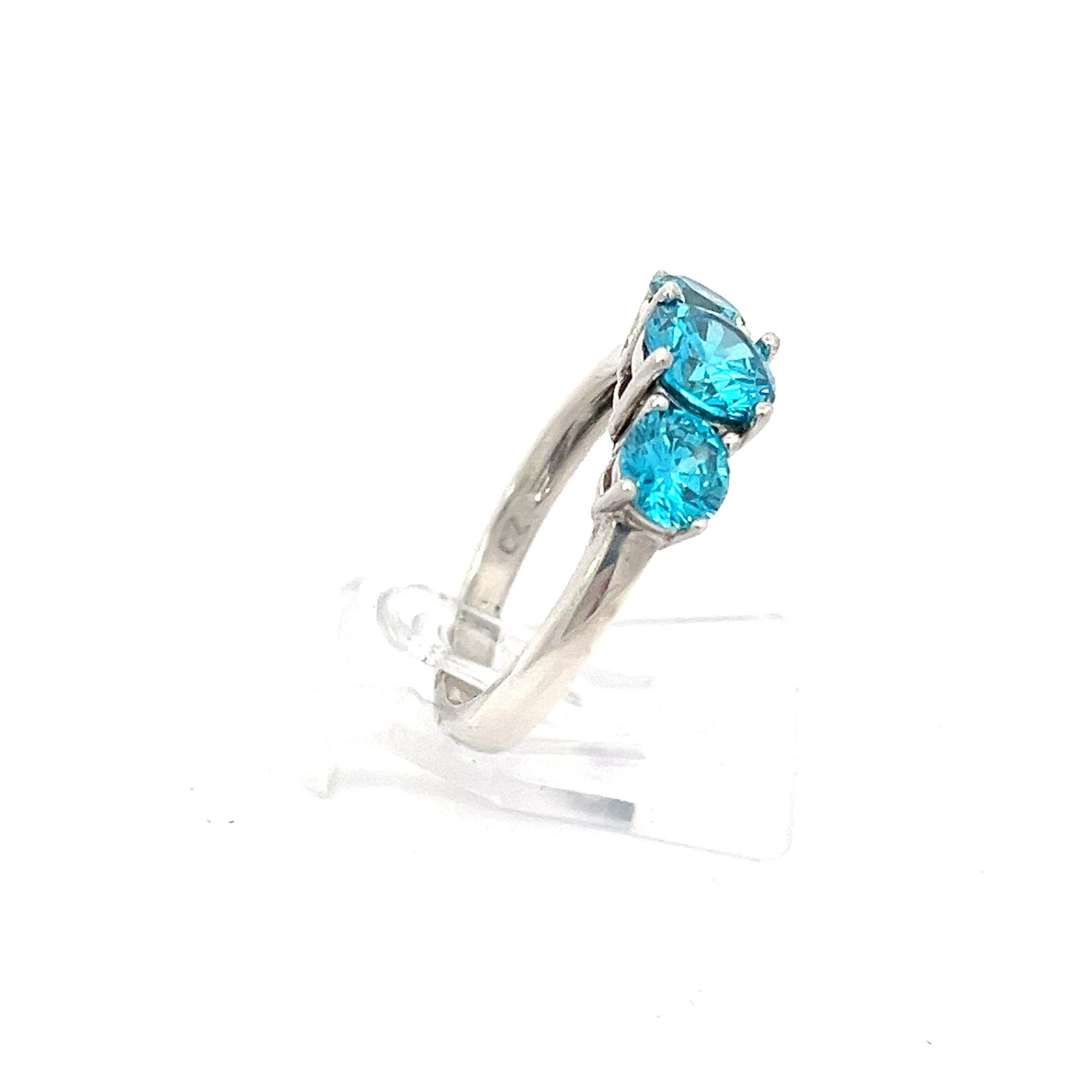Sterling Silber Ring mit Farbsteinen blau 53*