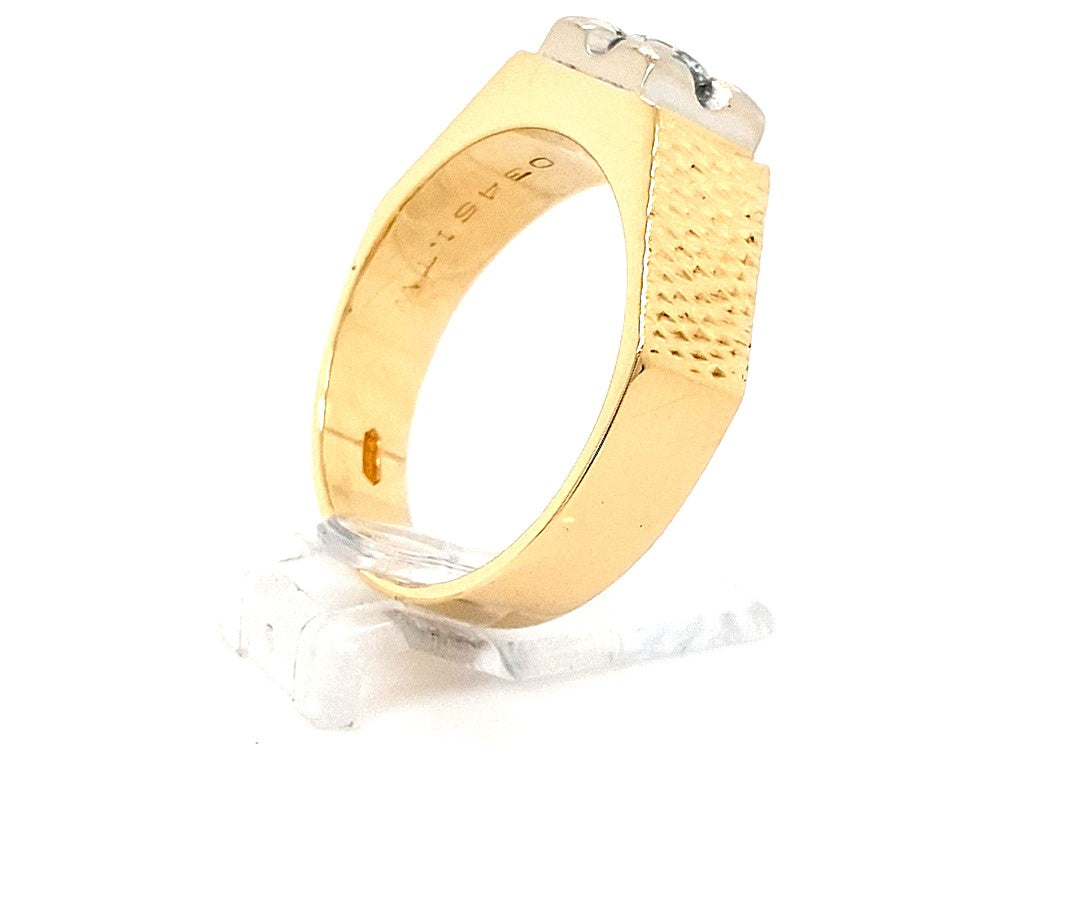 Herren Ring Gold 585 14 kt Brillant 0,25 ct Geschenk