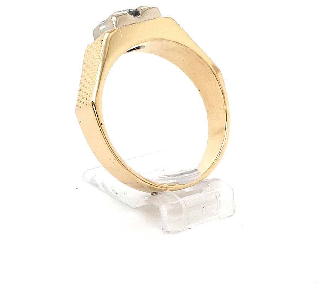 Herren Ring Gold 585 14 kt Brillant 0,25 ct Geschenk