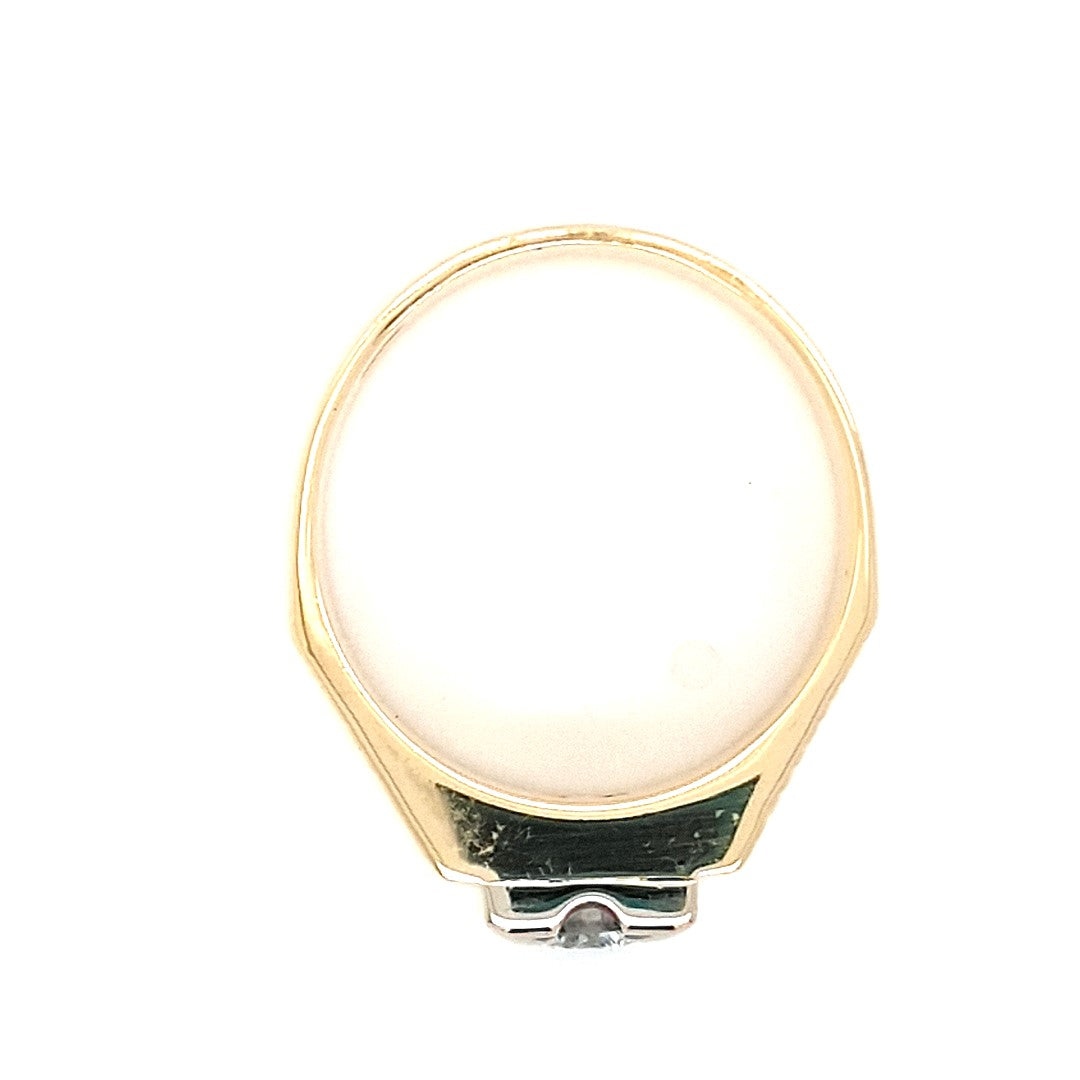 Herren Ring Gold 585 14 kt Brillant 0,25 ct Geschenk