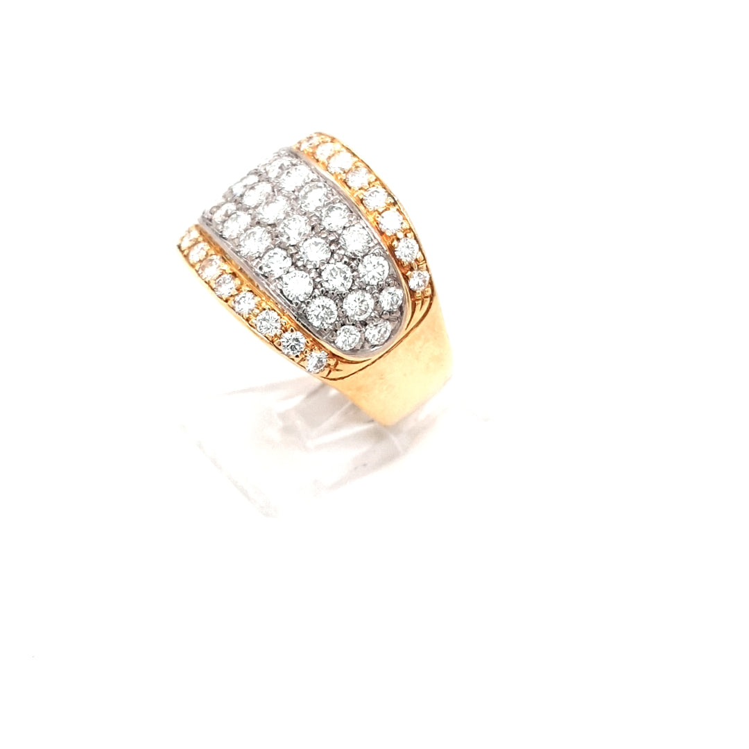 Damen Ring Gelbgold 750 18 kt 53 Brillanten *55* Schmuck Geschenk