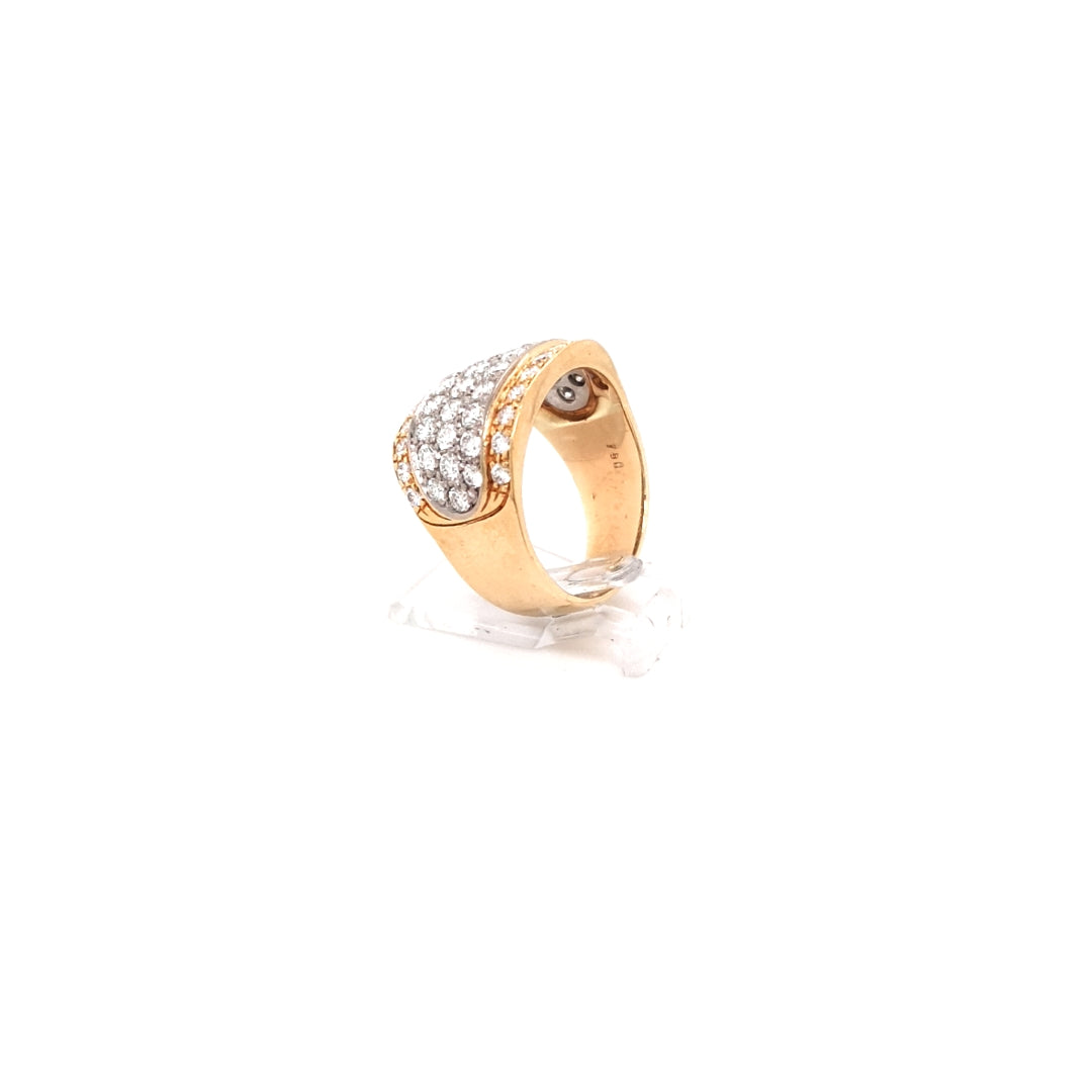 Damen Ring Gelbgold 750 18 kt 53 Brillanten *55* Schmuck Geschenk