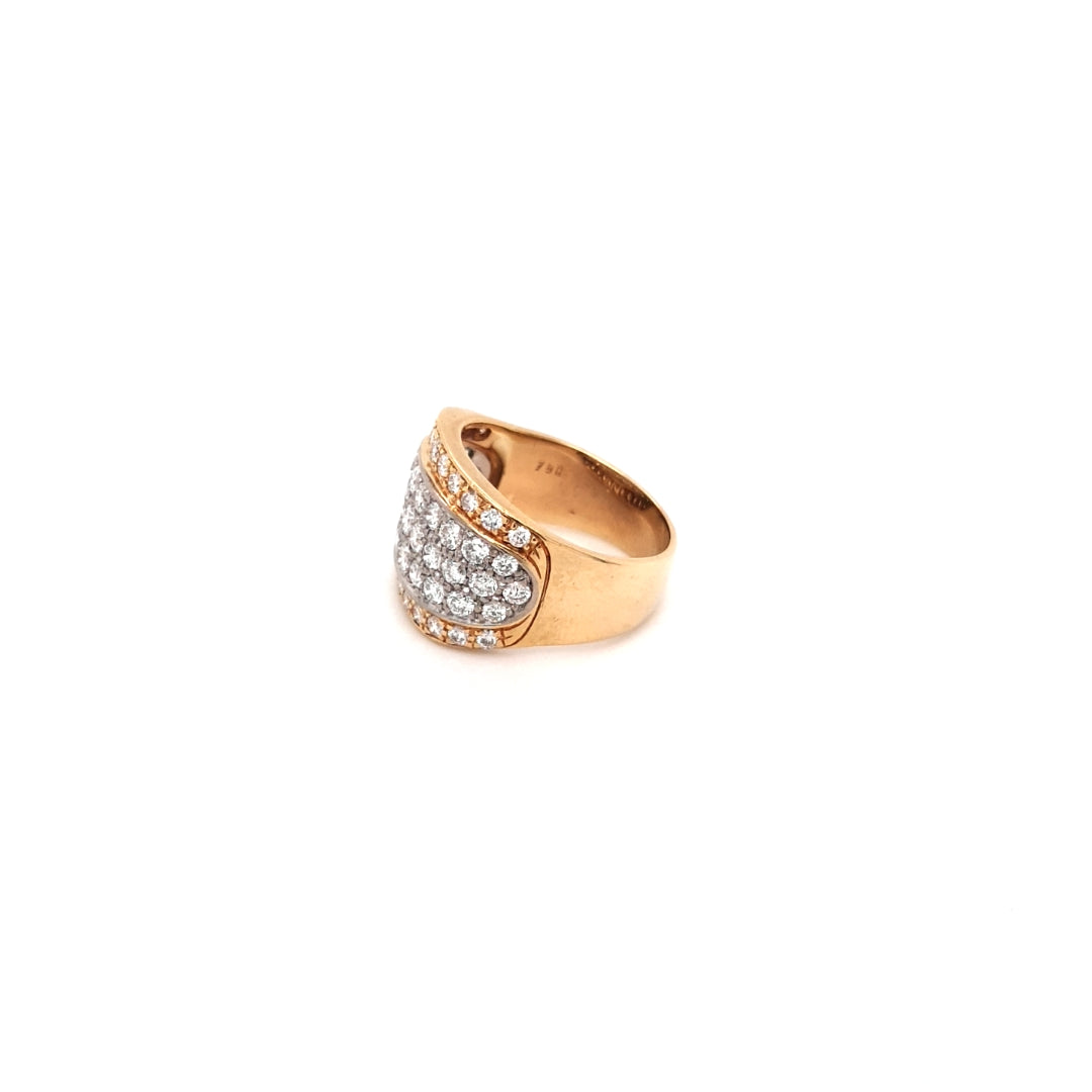 Damen Ring Gelbgold 750 18 kt 53 Brillanten *55* Schmuck Geschenk