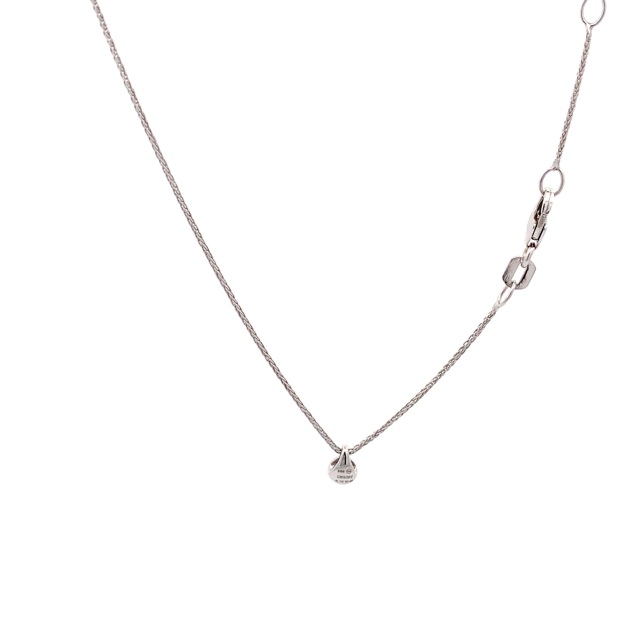 Feine Kette Weißgold 585 mit Anhänger mit 1 Brillant ca.0,01 ct