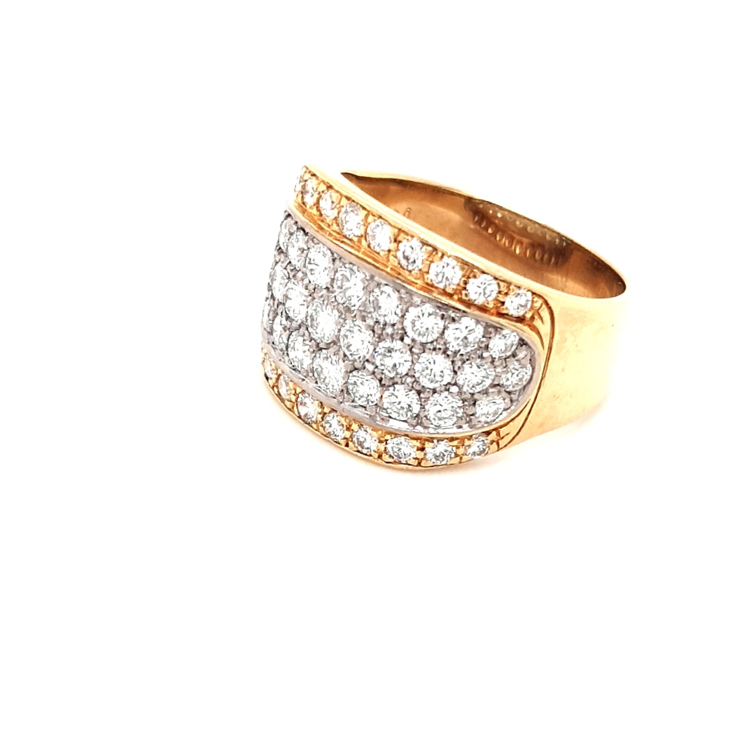 Damen Ring Gelbgold 750 18 kt 53 Brillanten *55* Schmuck Geschenk