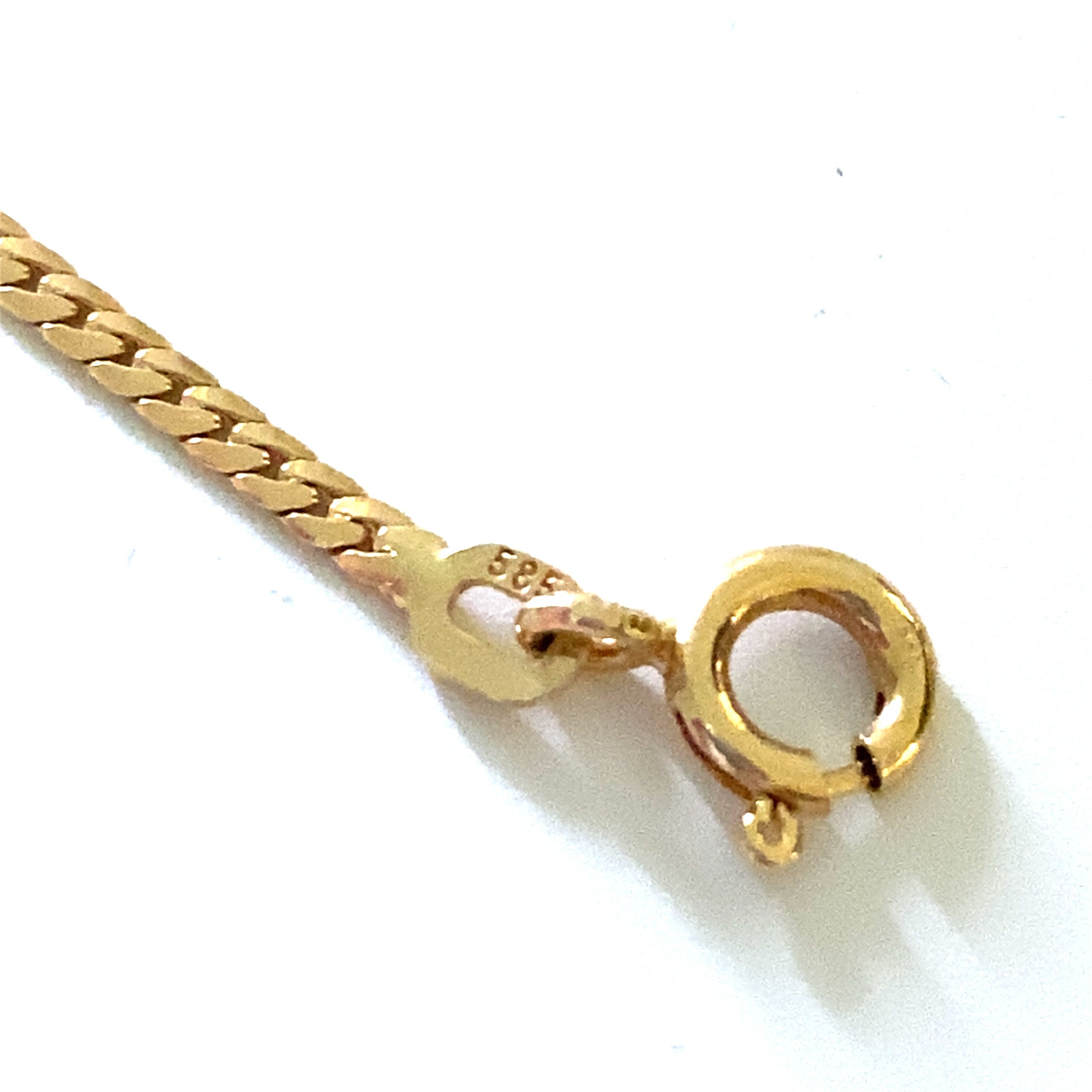 Kette Gelbgold 585 mit 2 Brillanten je 0,01 ct
