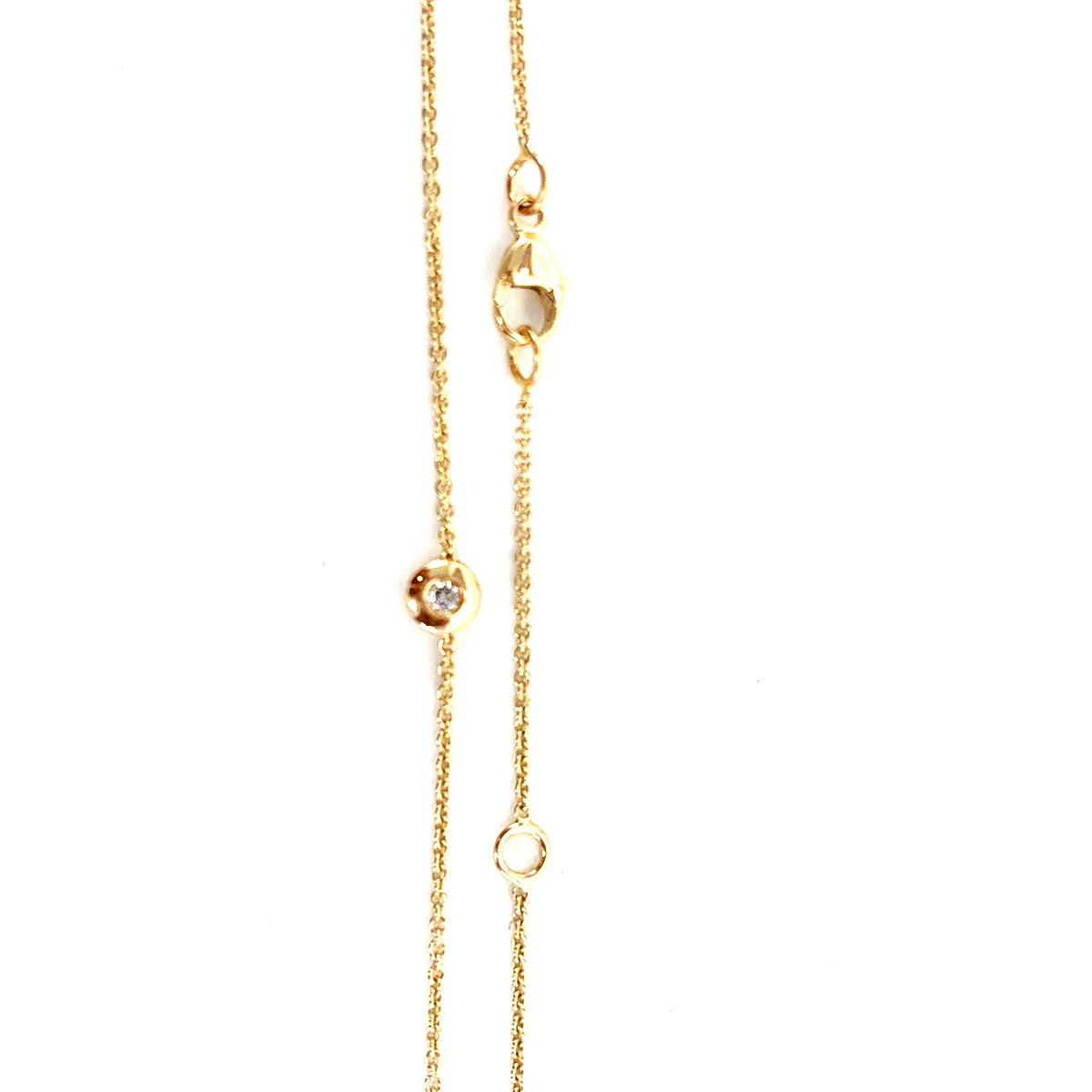 Diamantkette Gold 585/14kt ca.44 cm