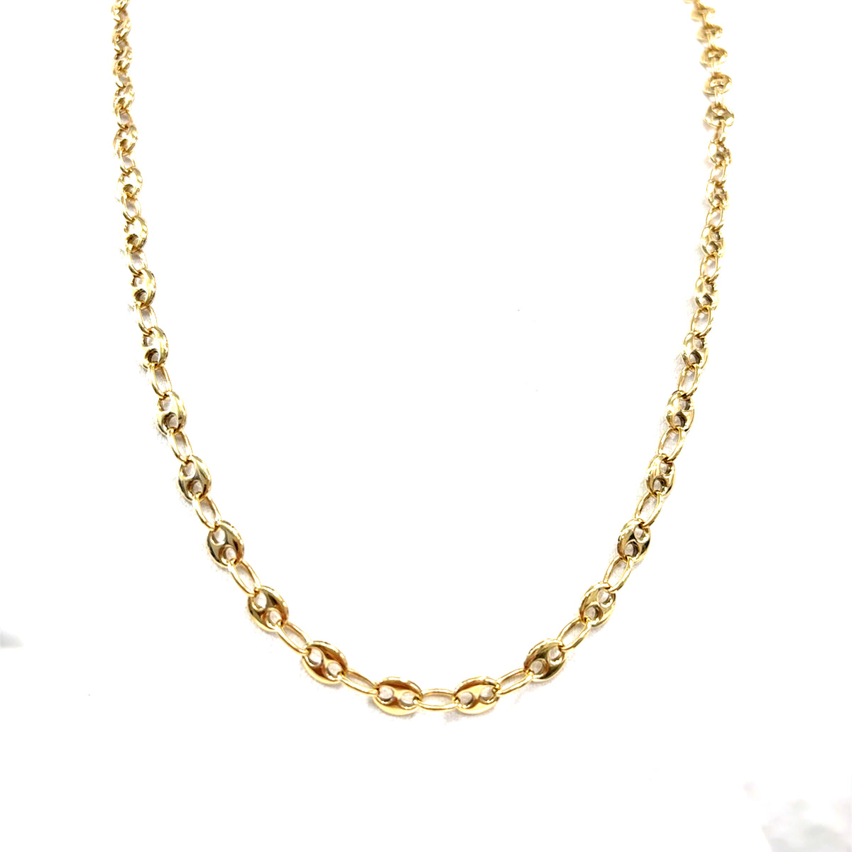Bohnenkette Gelbgold 585/14kt ca.54cm