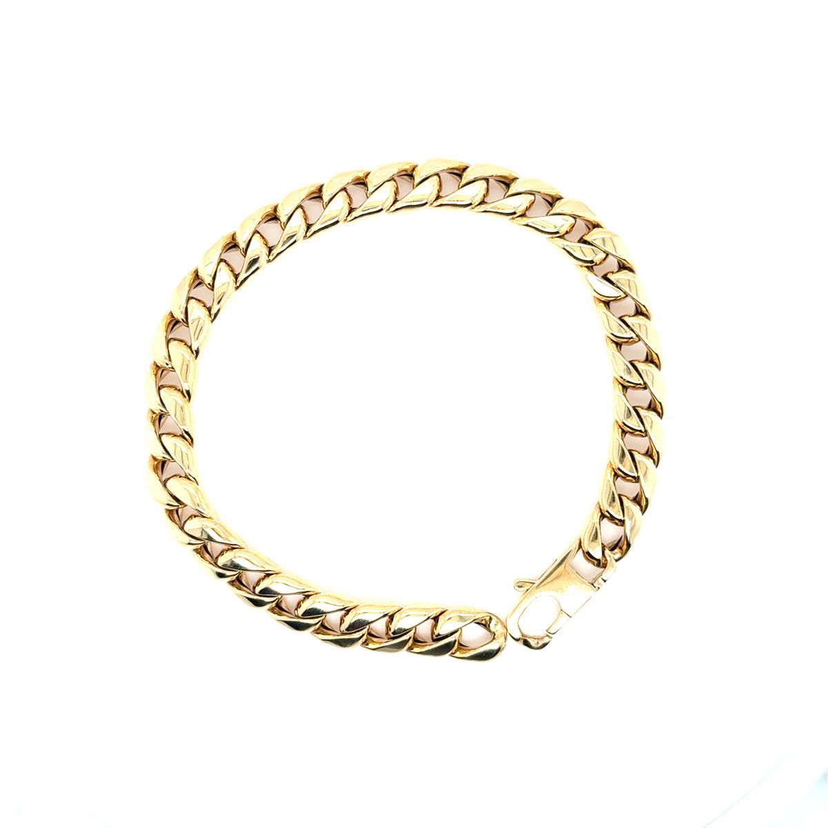 Panzerkettenarmband Gelbgold 585/14kt ca.20,5cm