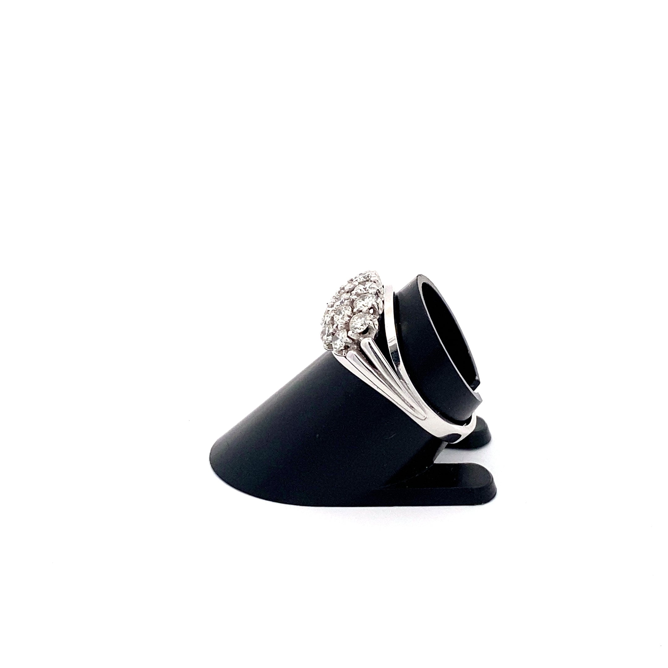 Funkelnder Damenring 585 Weißgold mit 13 Brillanten ja ca.0,75 ct