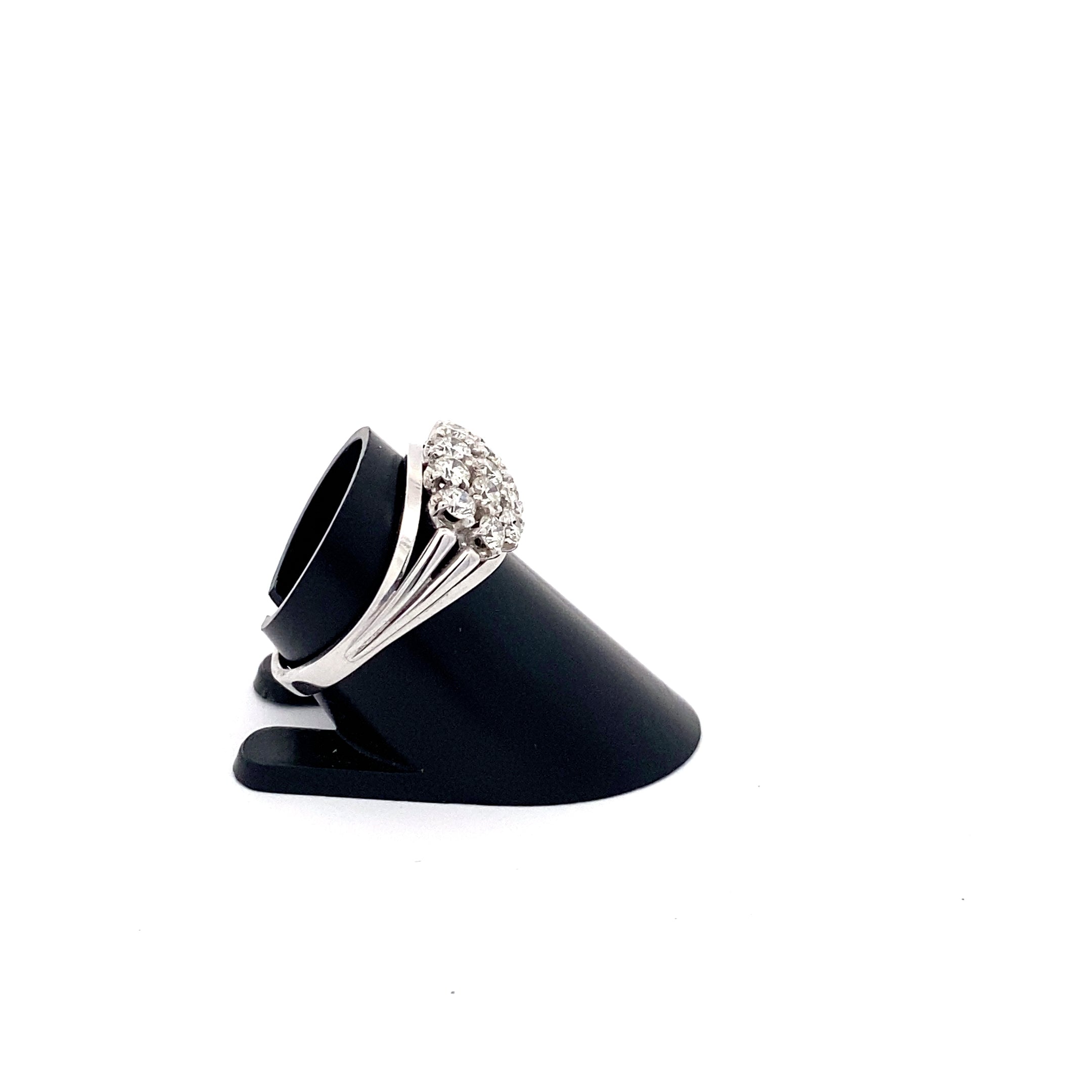 Funkelnder Damenring 585 Weißgold mit 13 Brillanten ja ca.0,75 ct