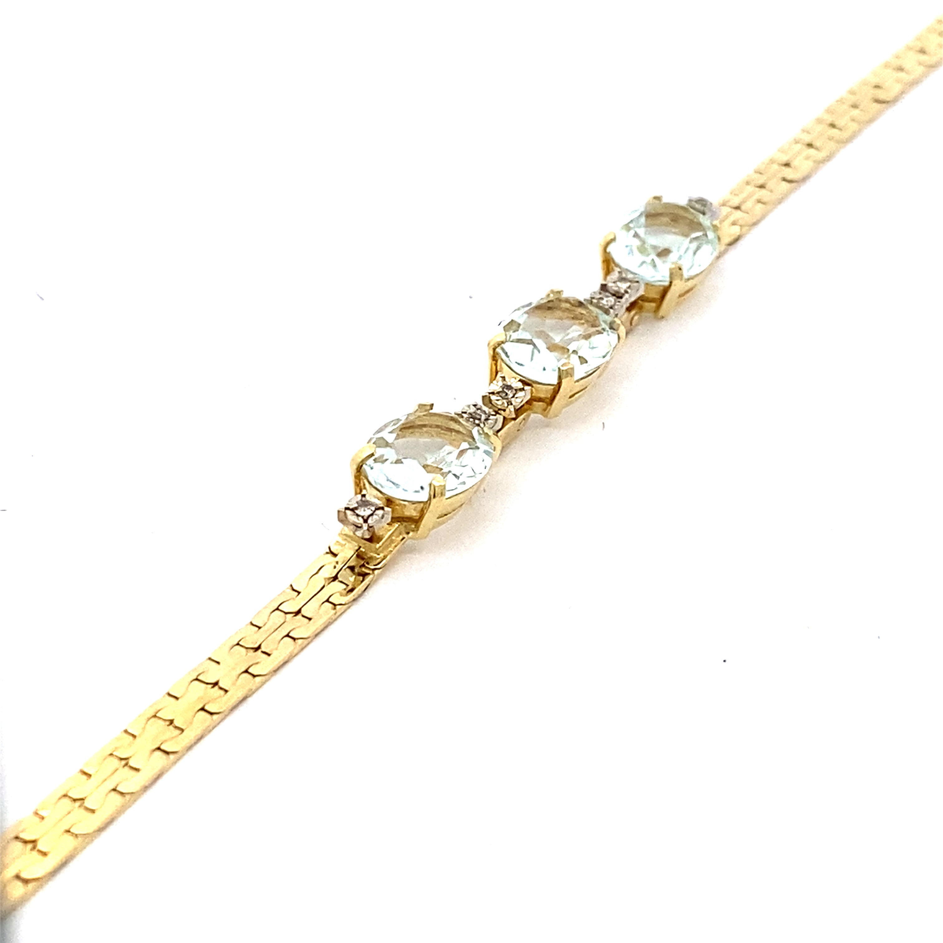 Armband Gelbgold 585 mit 6 Brillanten je ca. 0,01 ct