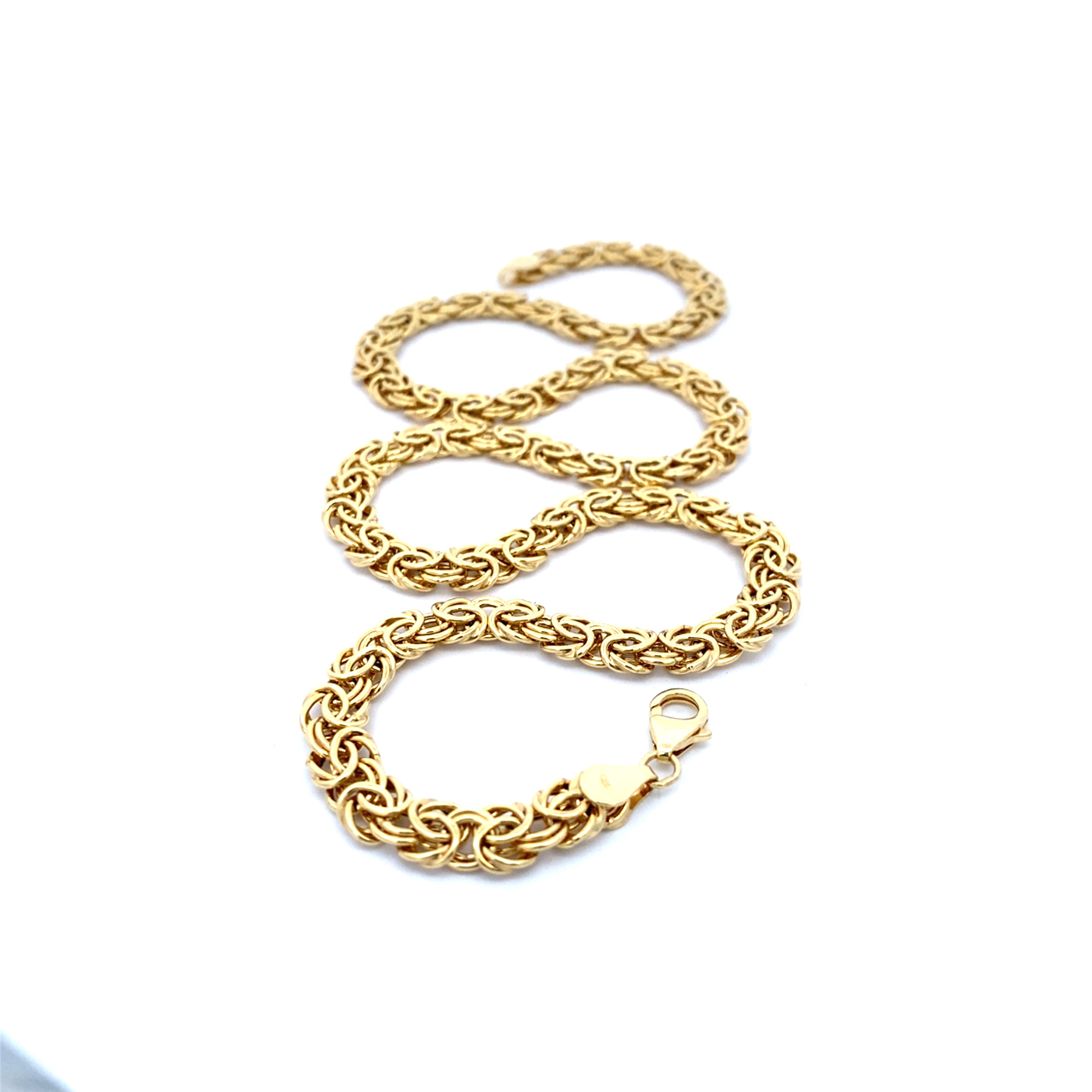 Byzantinerkette flach Gelbgold 375