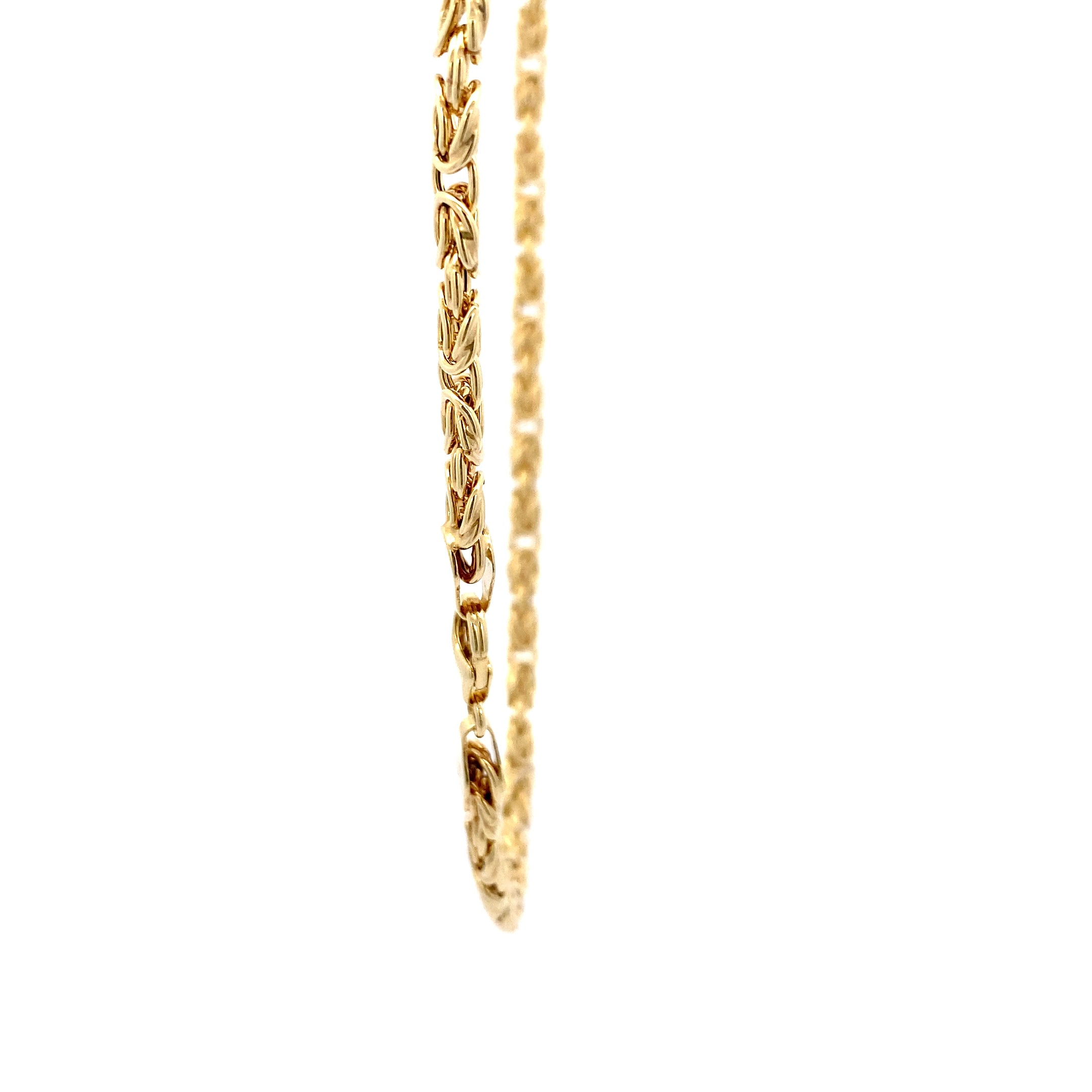 Byzantinerkette flach Gelbgold 375