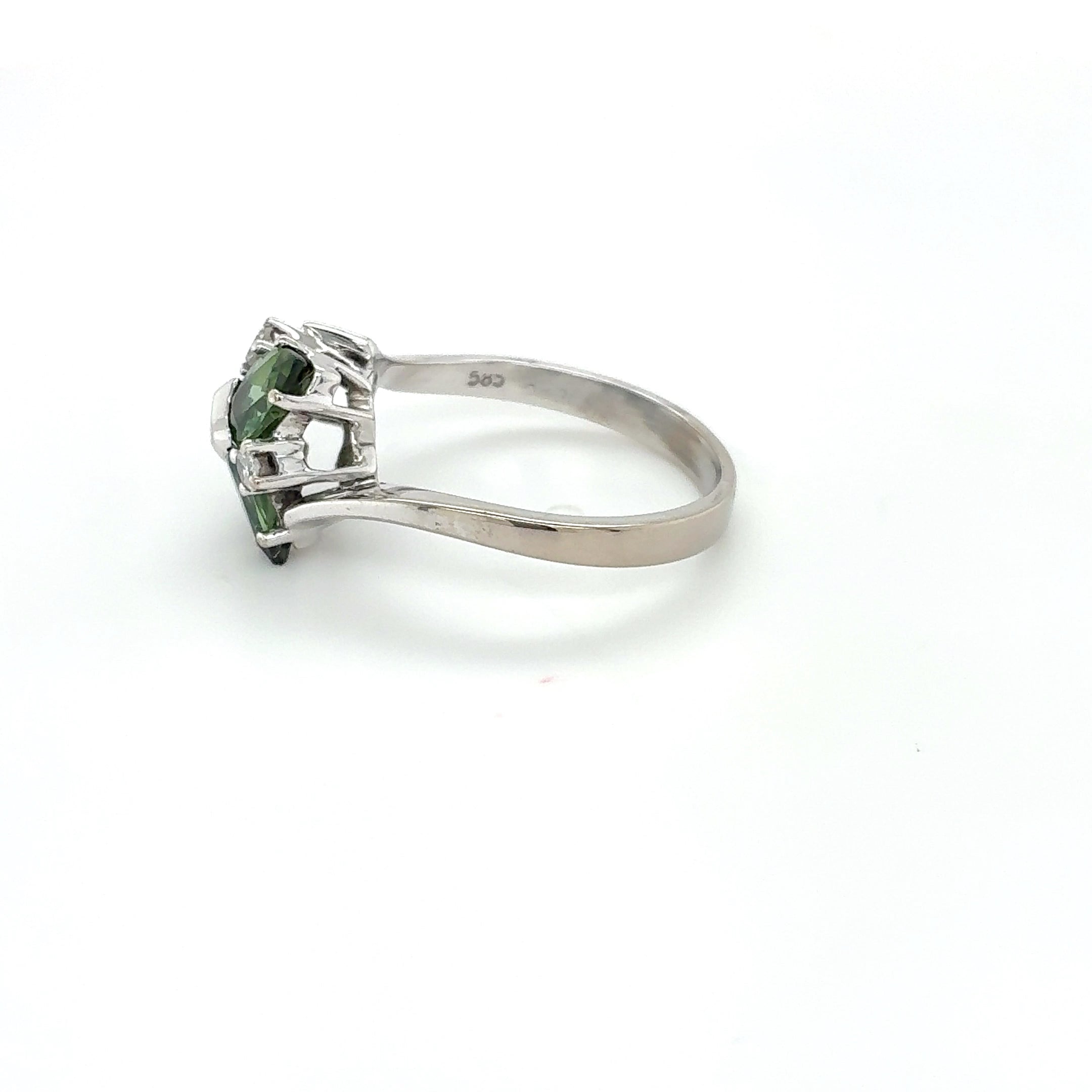 Ring 585 Weißgold 14kt Diamanten Gold Gr. 55,5
