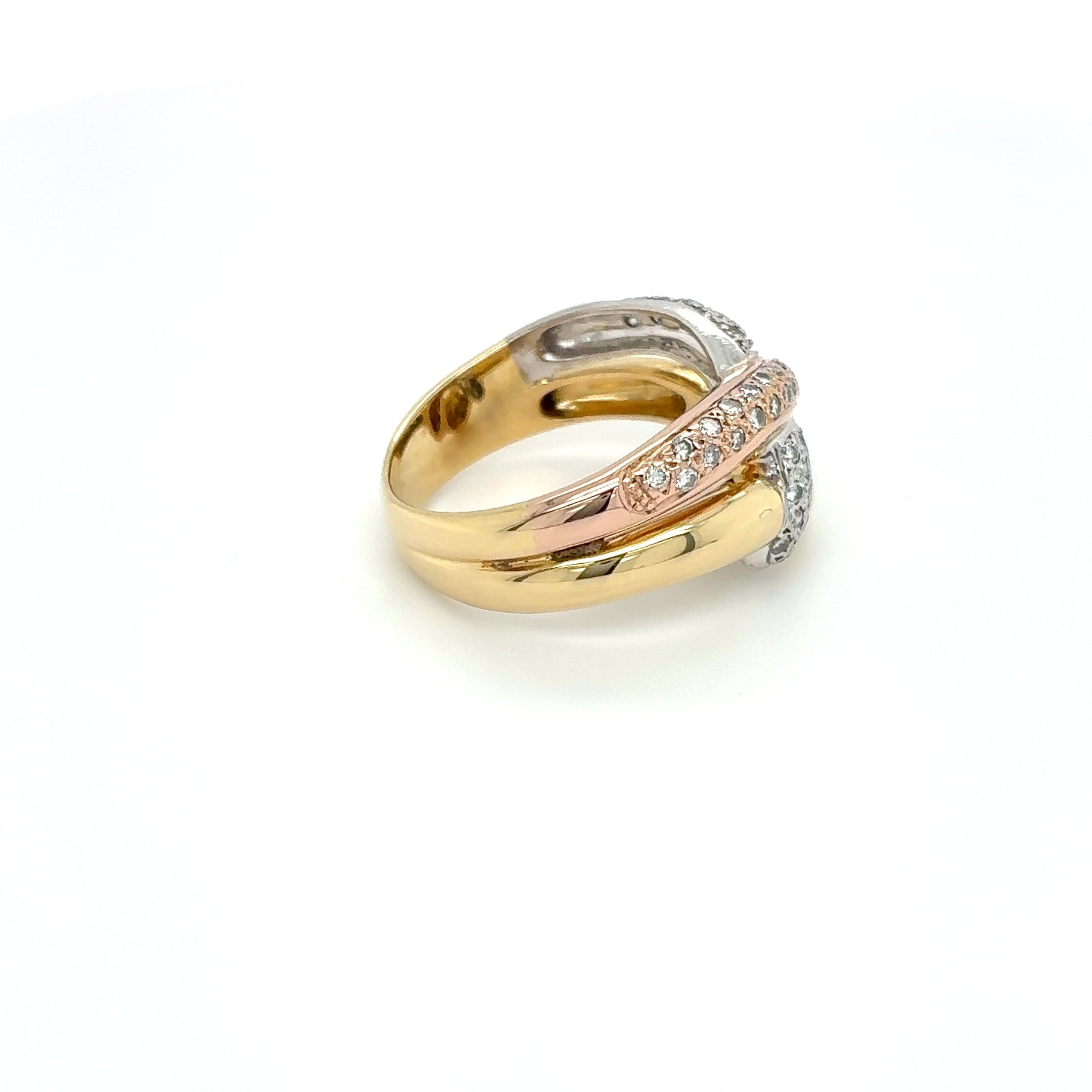 Damenring 750 Gelbgold 18kt Brillanten Gold Gr.55