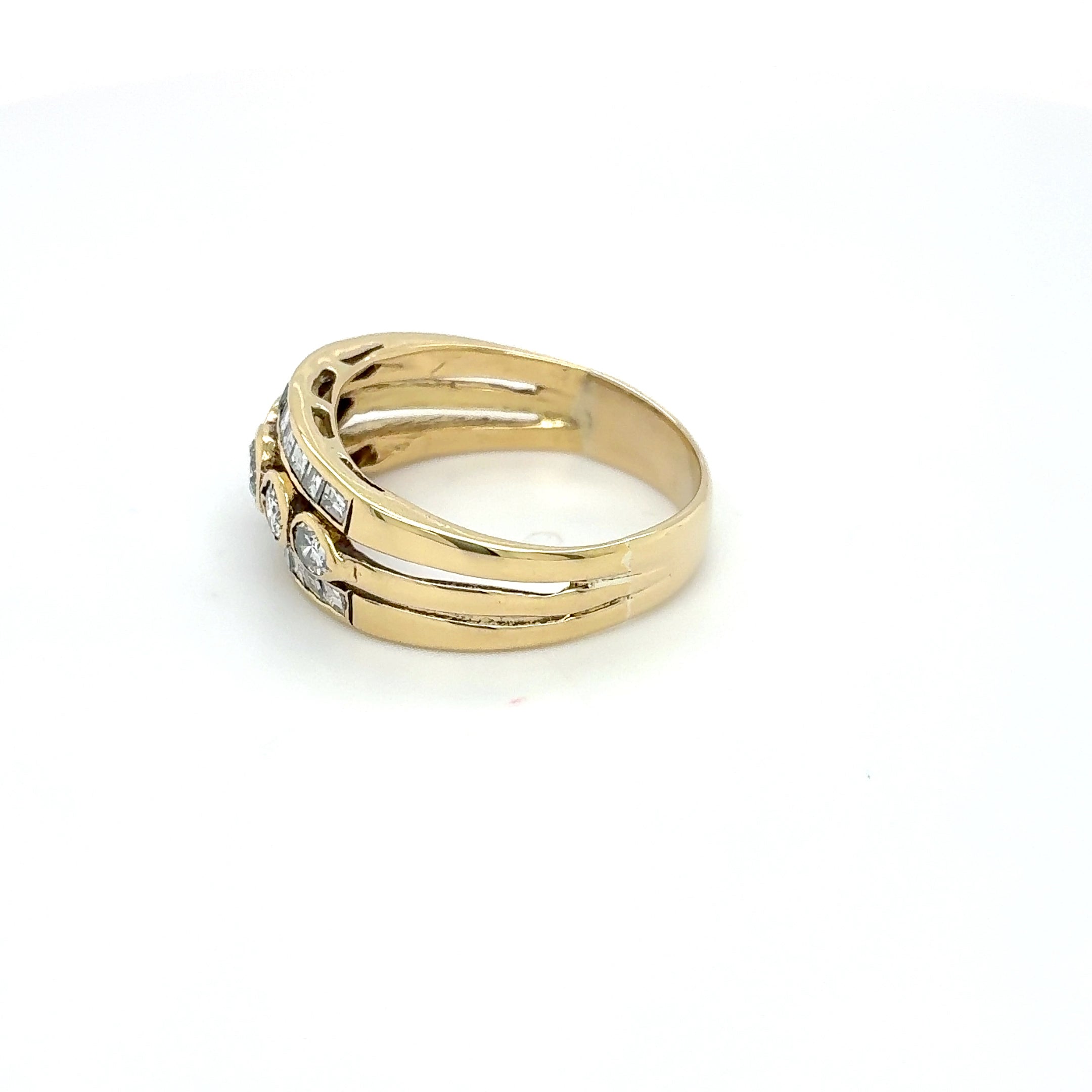 Damenring 585 Gelbgold 14kt Brillanten Gold Gr.59