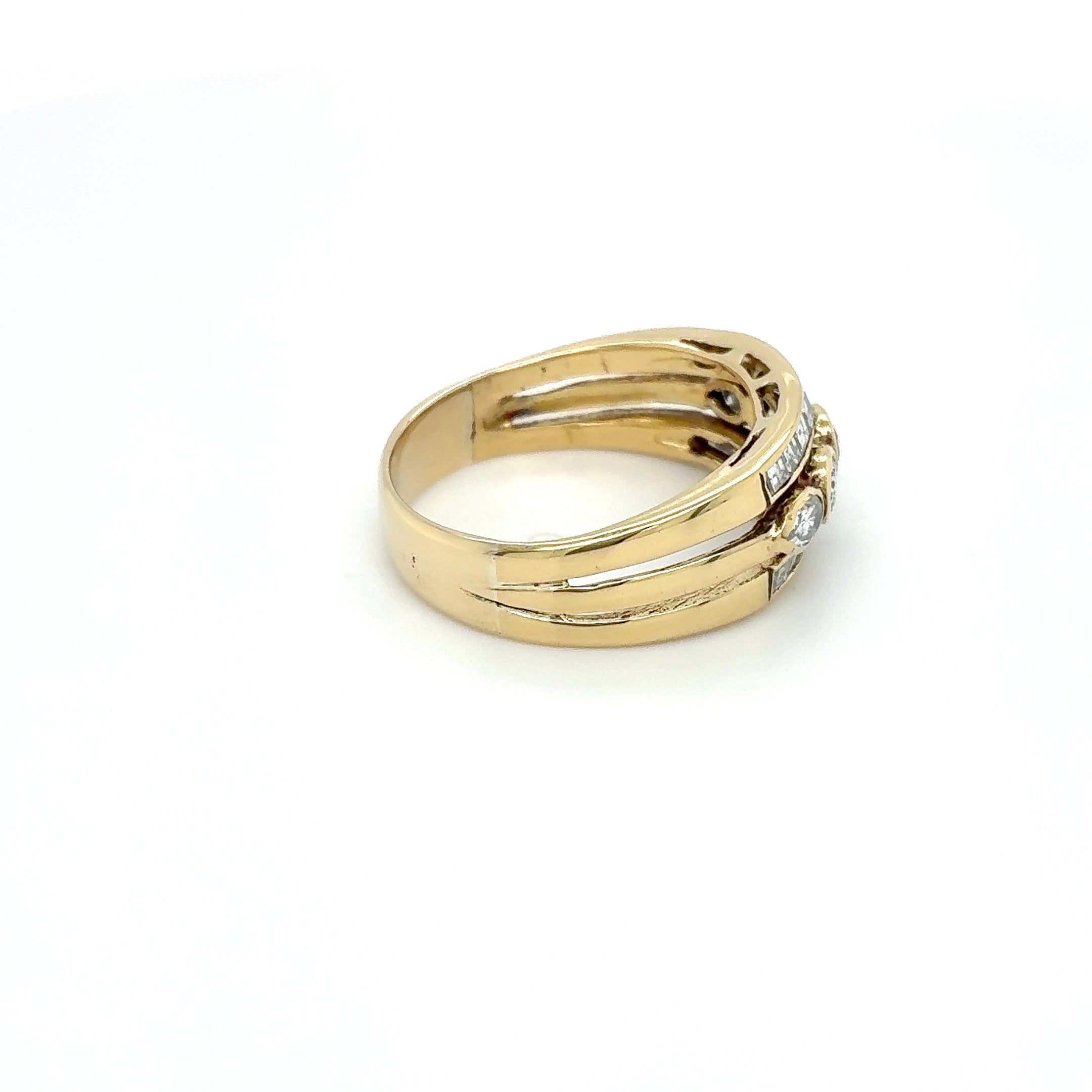 Damenring 585 Gelbgold 14kt Brillanten Gold Gr.59
