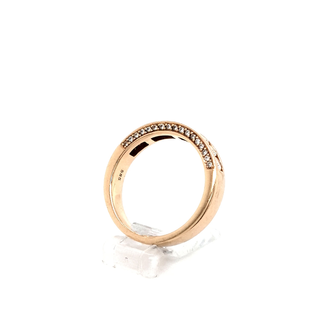 Christ Ring Gelb Gold Zirkonia Schmuck Damen Geschenk 205988