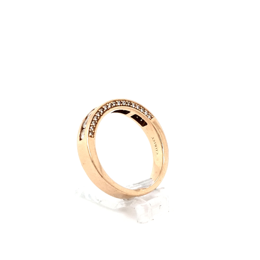 Christ Ring Gelb Gold Zirkonia Schmuck Damen Geschenk 205988