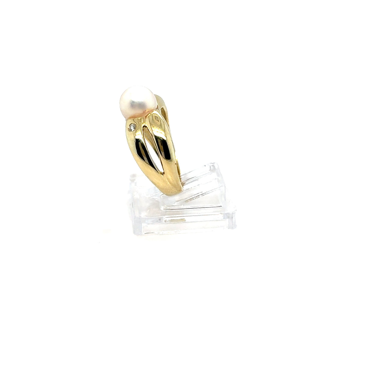 Diamantring Gelbgold Perle