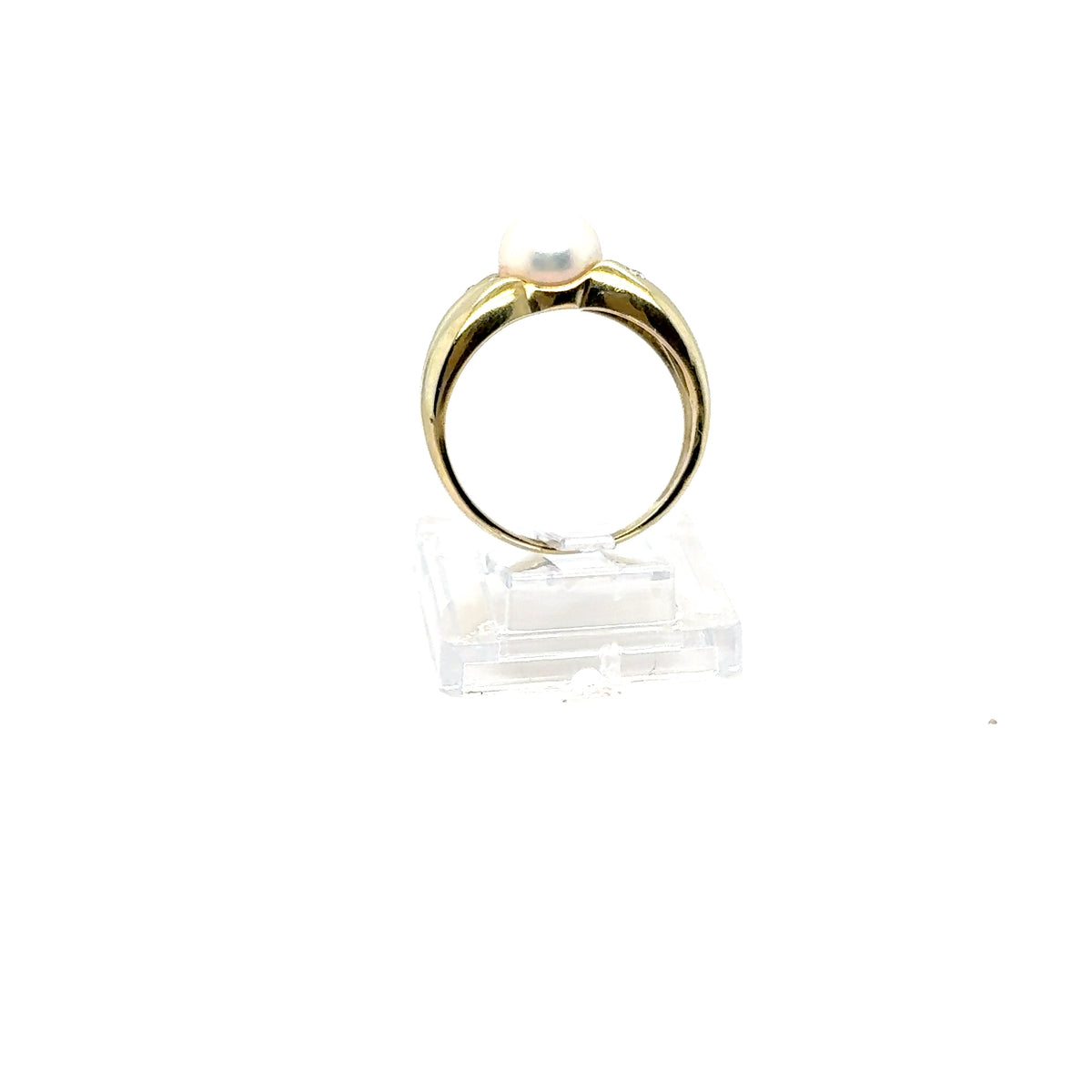 Diamantring Gelbgold Perle