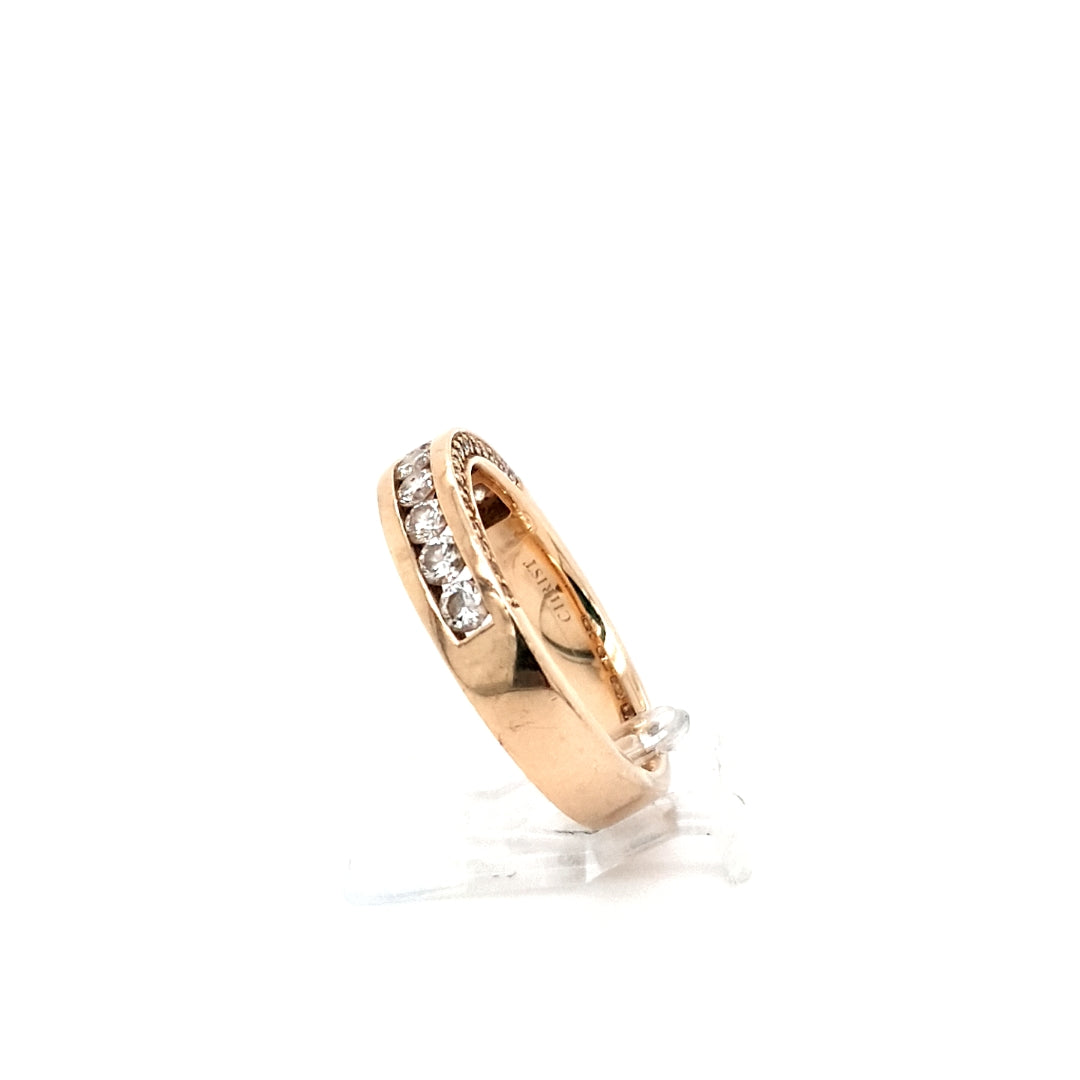 Christ Ring Gelb Gold Zirkonia Schmuck Damen Geschenk 205988