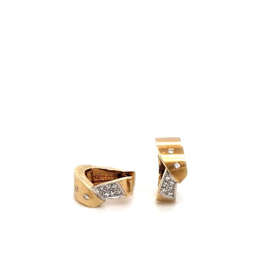 Ohrringe Gelb Weiß Gold 585 Brillanten Damen Schmuck Geschenk