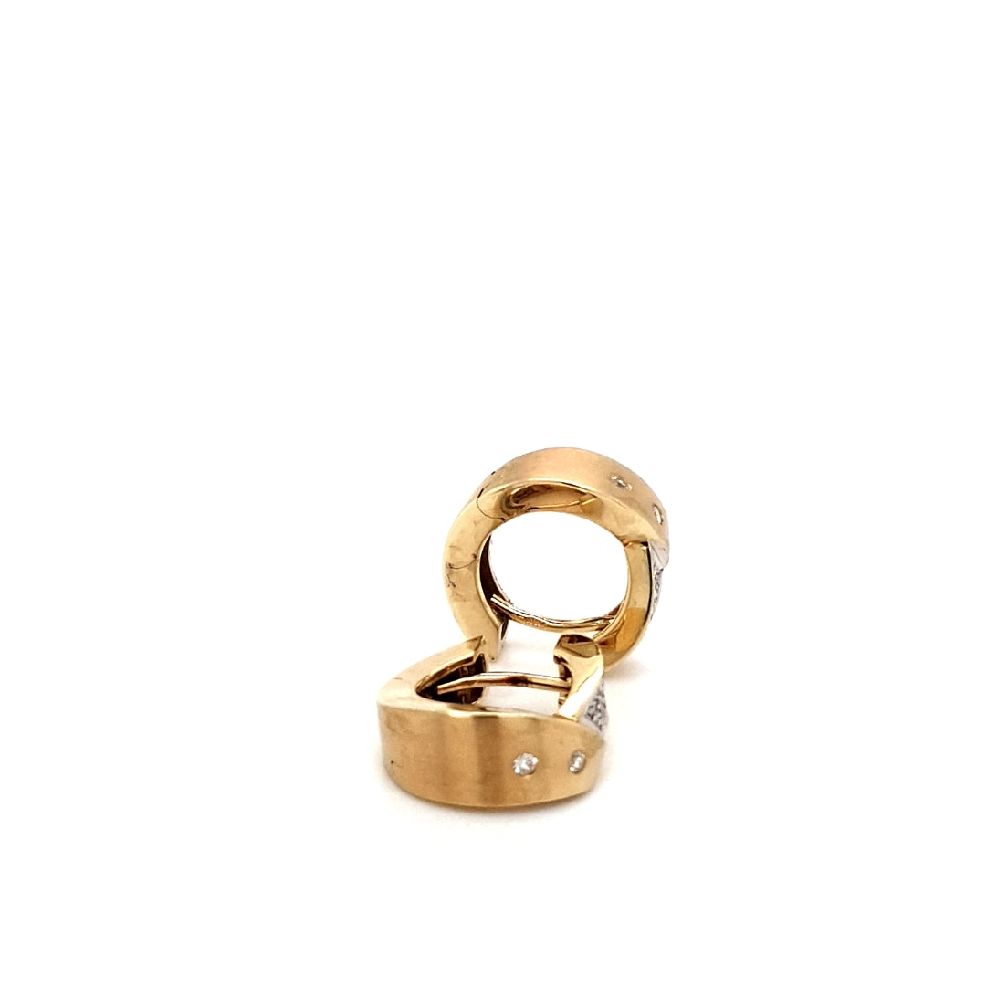 Ohrringe Gelb Weiß Gold 585 Brillanten Damen Schmuck Geschenk