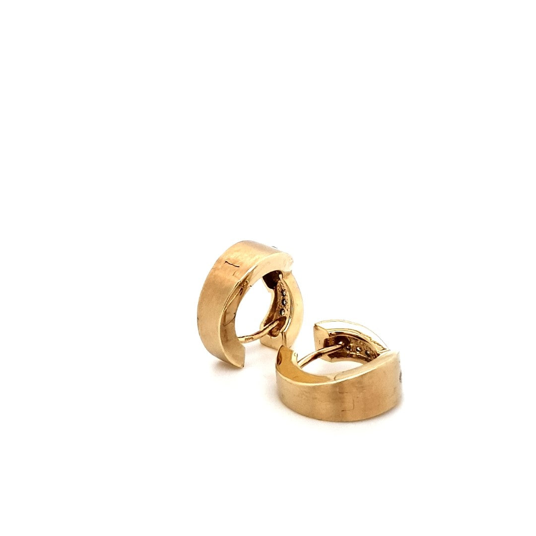 Ohrringe Gelb Weiß Gold 585 Brillanten Damen Schmuck Geschenk