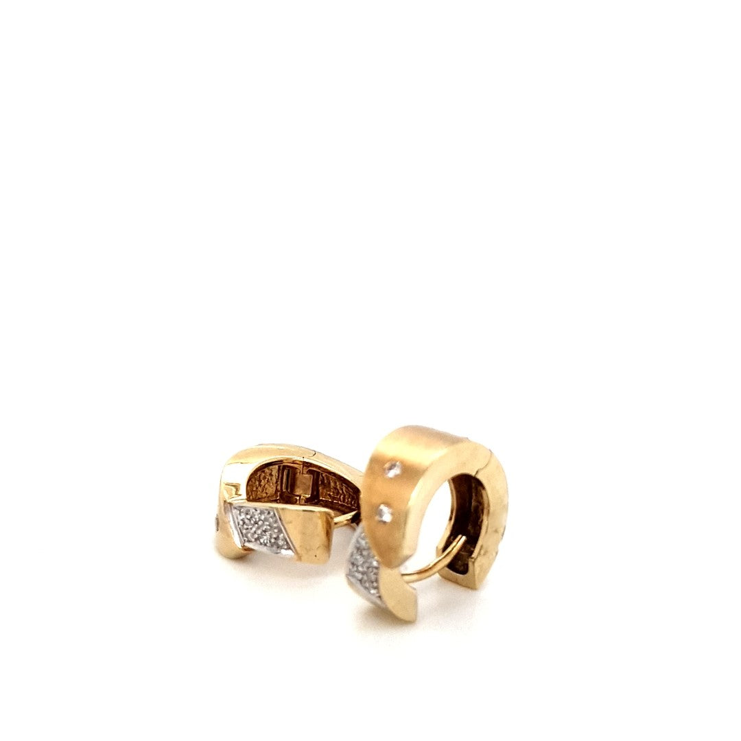 Ohrringe Gelb Weiß Gold 585 Brillanten Damen Schmuck Geschenk