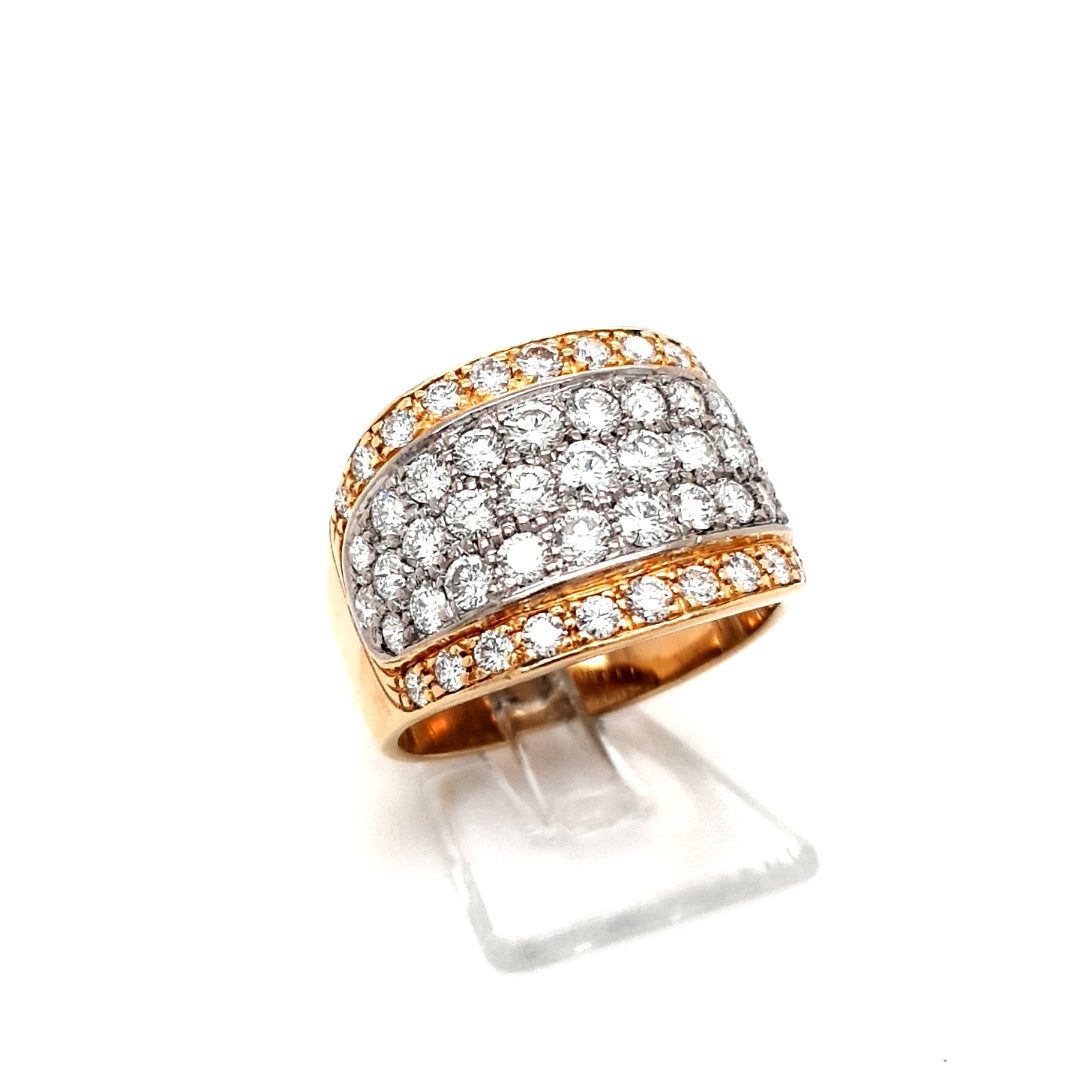 Damen Ring Gelbgold 750 18 kt 53 Brillanten *55* Schmuck Geschenk